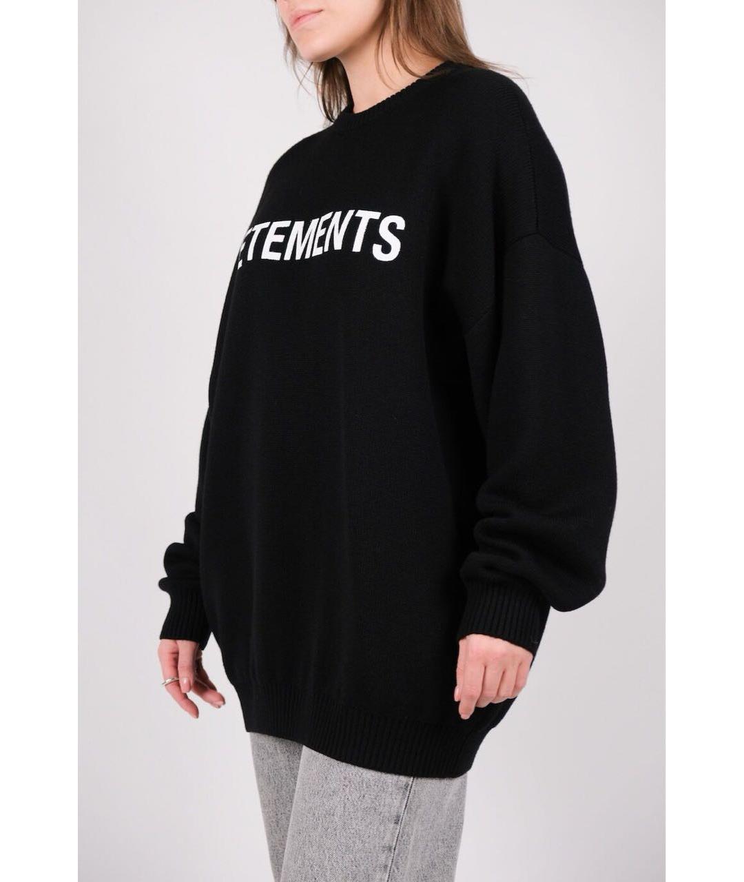 VETEMENTS Черный шерстяной джемпер / свитер, фото 6