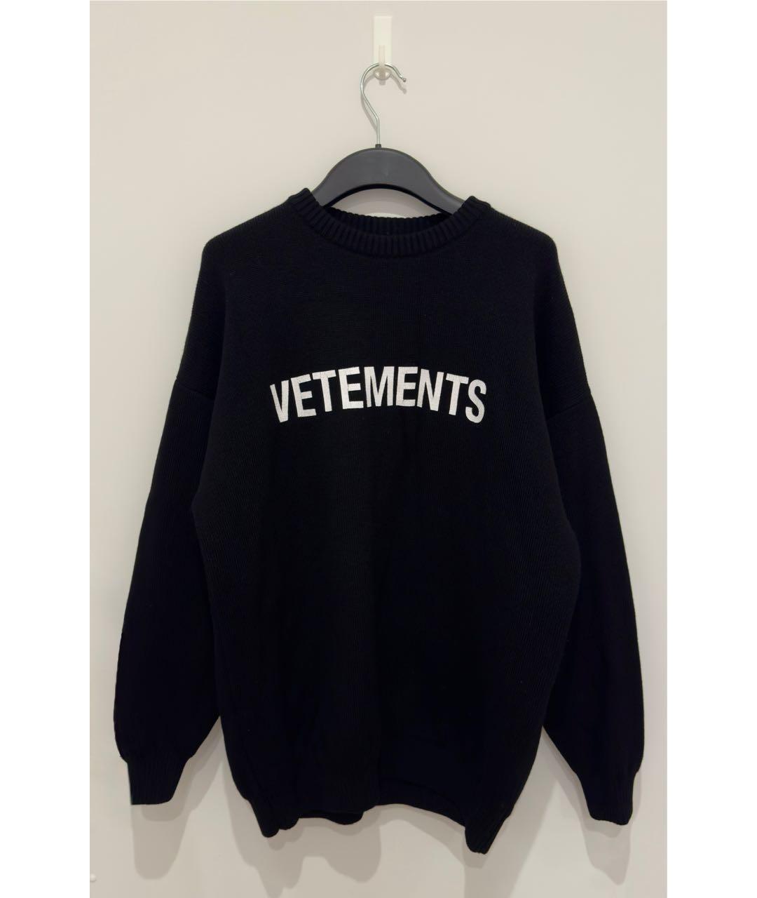 VETEMENTS Черный шерстяной джемпер / свитер, фото 2