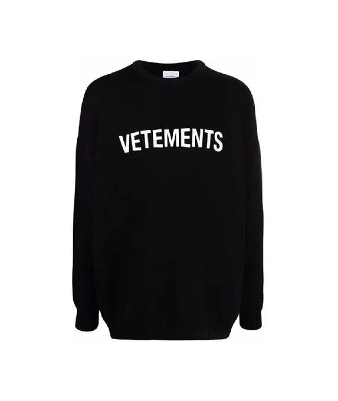 VETEMENTS Черный шерстяной джемпер / свитер, фото 1