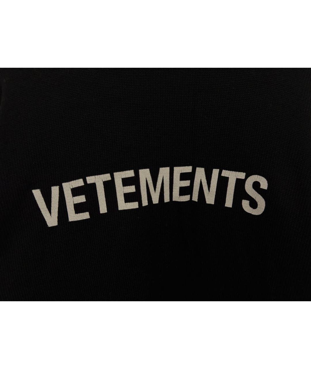 VETEMENTS Черный шерстяной джемпер / свитер, фото 3