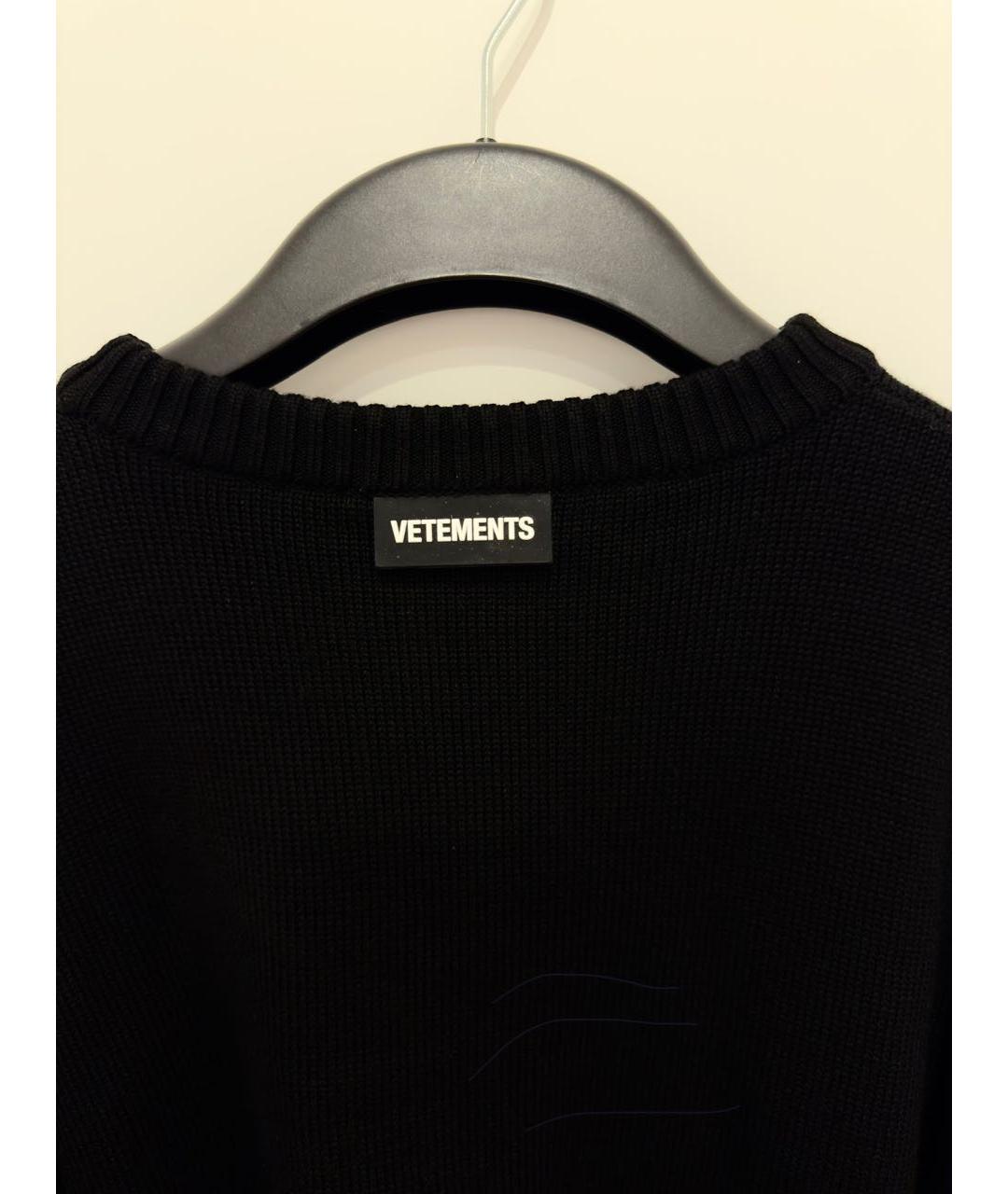 VETEMENTS Черный шерстяной джемпер / свитер, фото 5