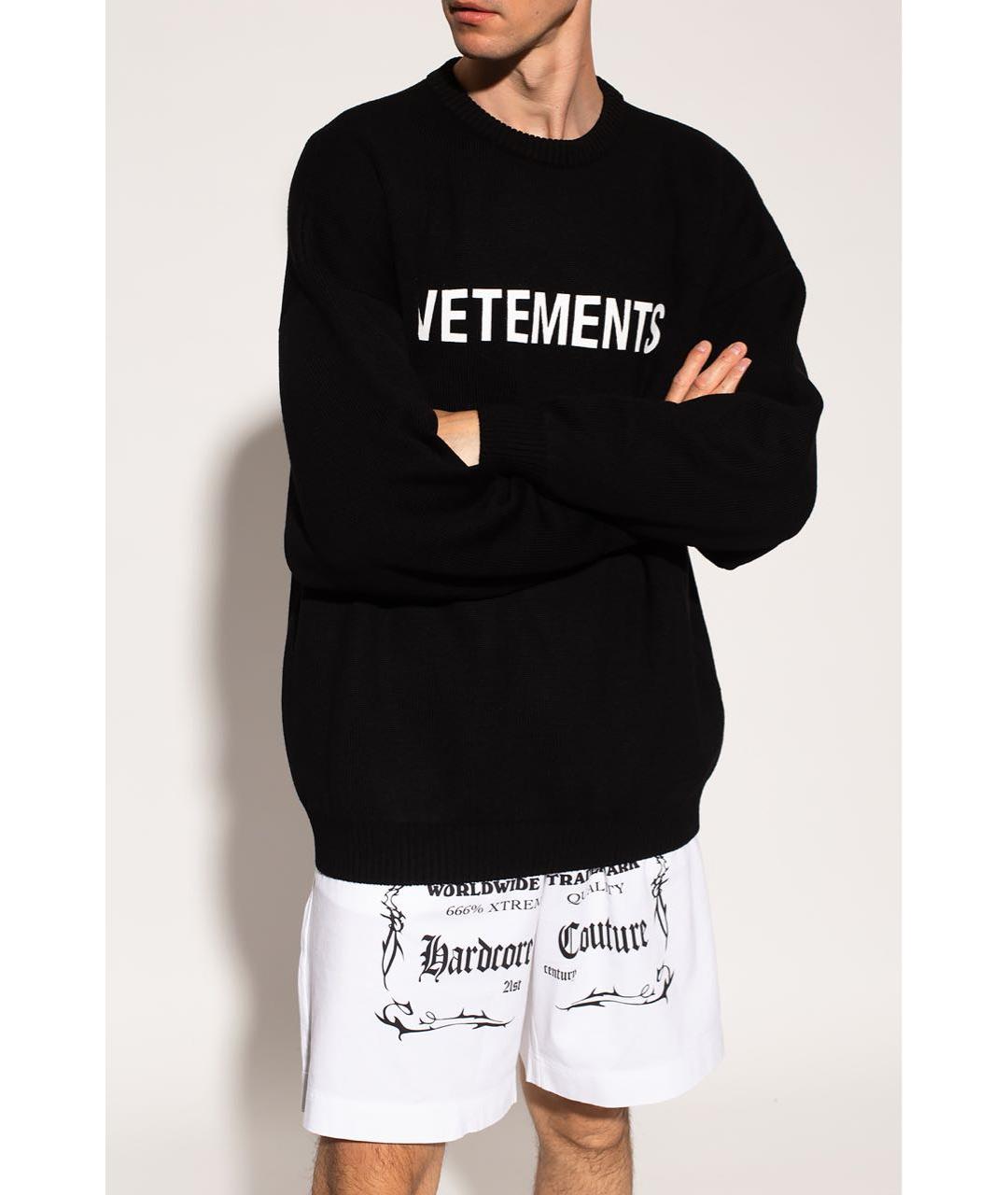 VETEMENTS Черный шерстяной джемпер / свитер, фото 6