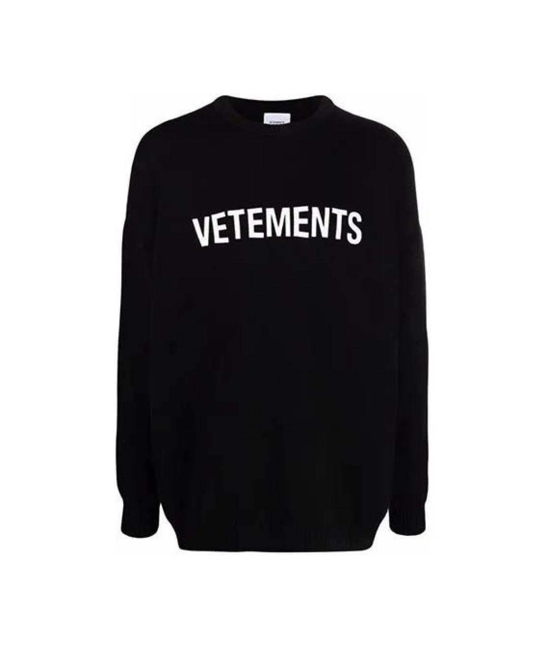 VETEMENTS Черный шерстяной джемпер / свитер, фото 1
