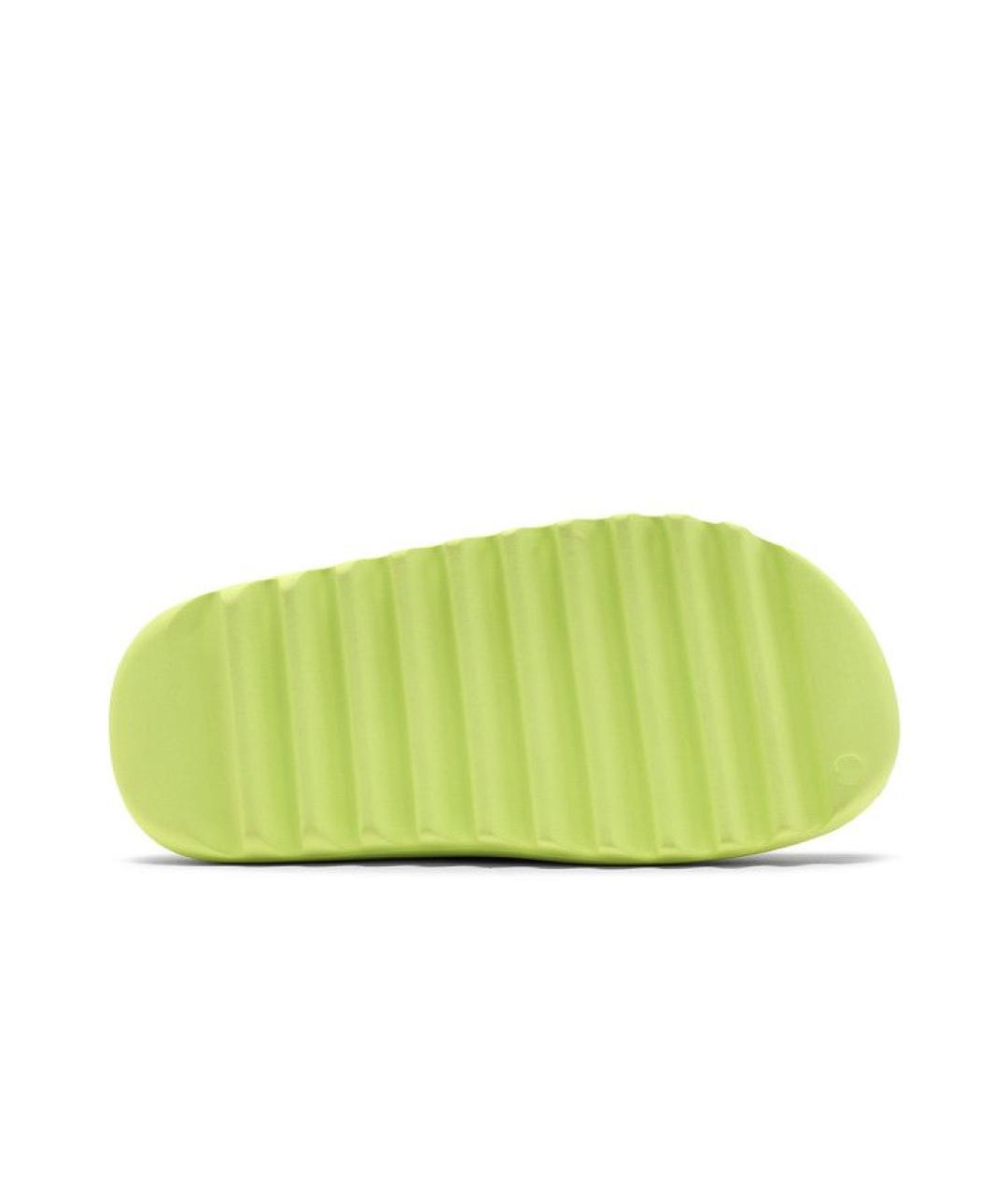 ADIDAS YEEZY Салатовые шлепанцы, фото 4