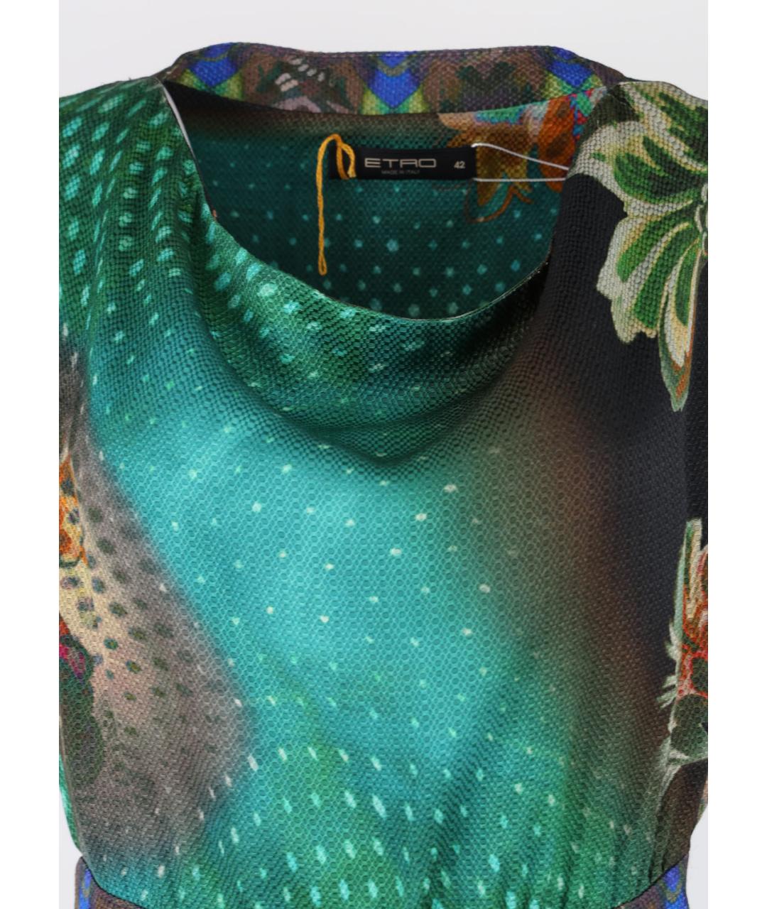 ETRO Зеленые вискозное повседневное платье, фото 4