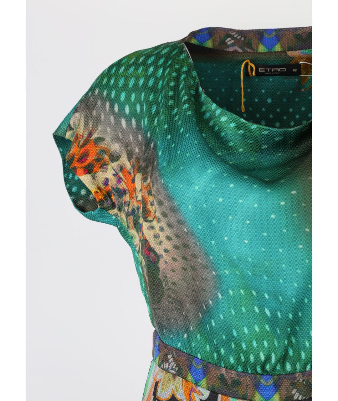 ETRO Зеленые вискозное повседневное платье, фото 5