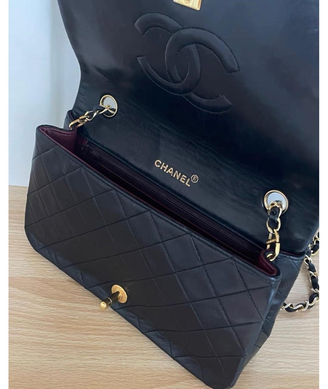 CHANEL Черная кожаная сумка через плечо, фото 4