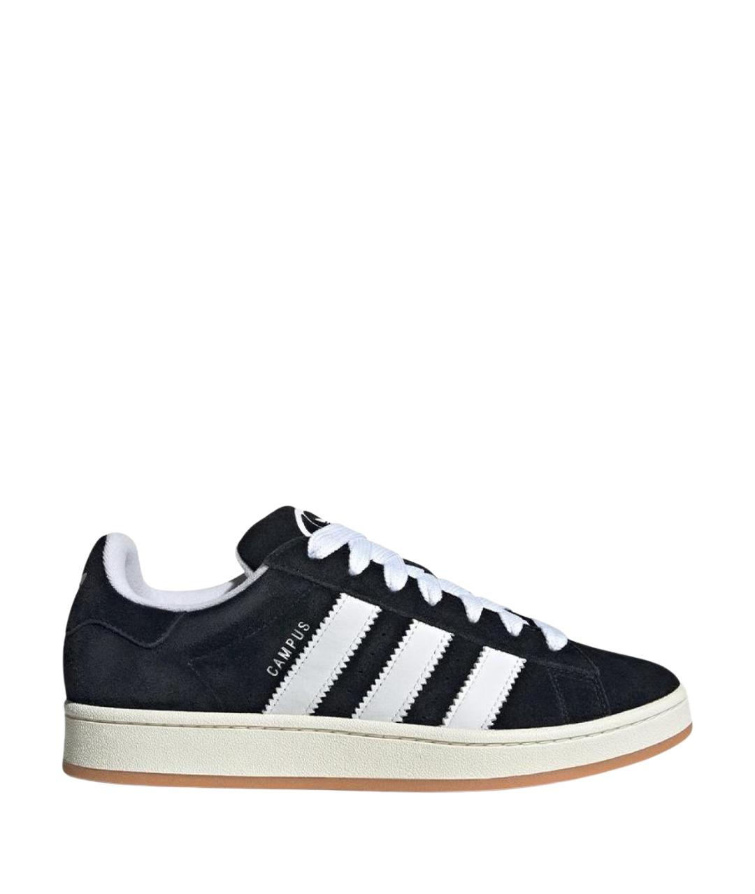 ADIDAS Черные замшевые низкие кроссовки / кеды, фото 1