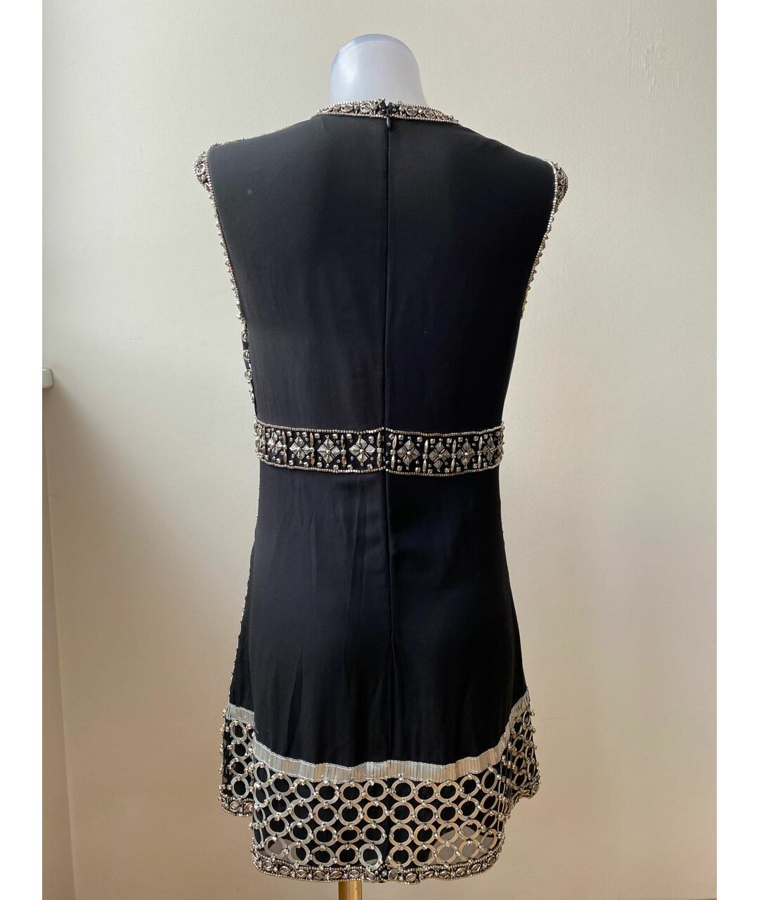 ALBERTA FERRETTI Черное шелковое коктейльное платье, фото 5