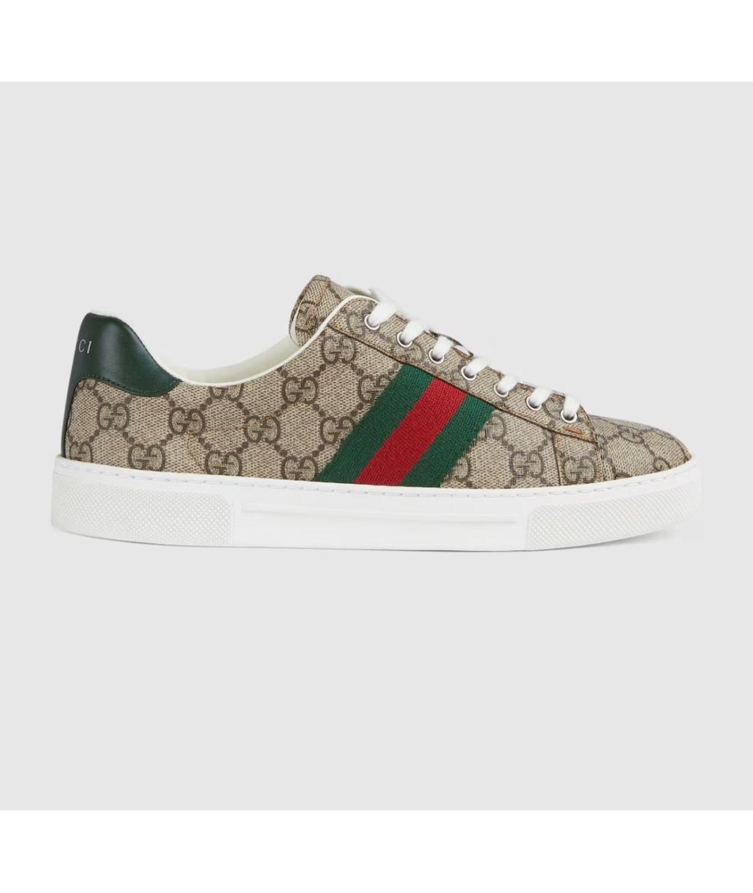 GUCCI Бежевые кеды, фото 7