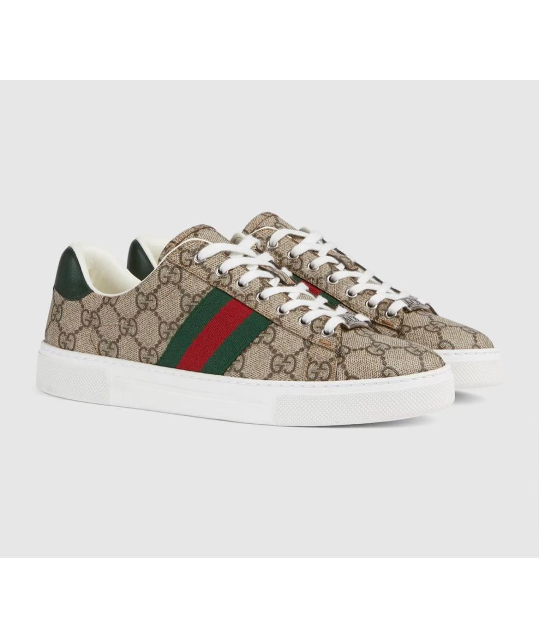 GUCCI Бежевые кеды, фото 2