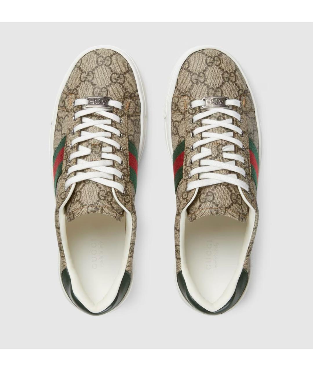 GUCCI Бежевые кеды, фото 5