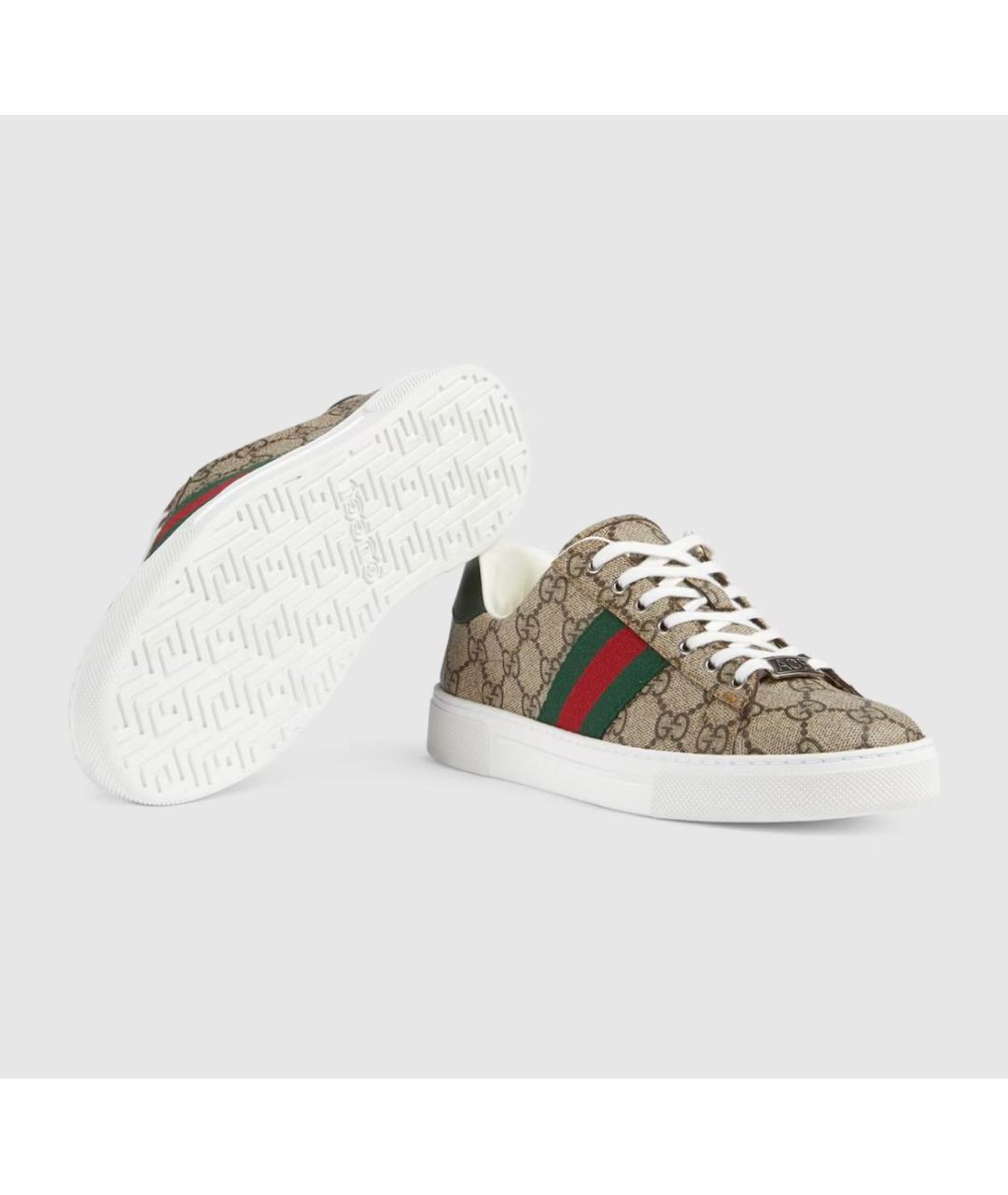 GUCCI Бежевые кеды, фото 6