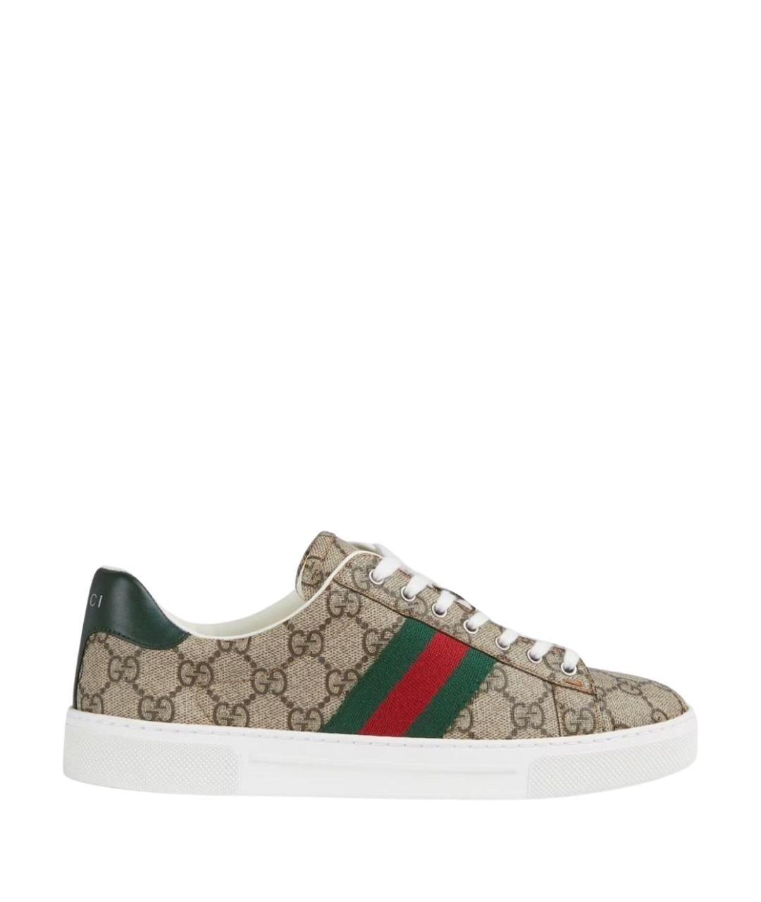 GUCCI Бежевые кеды, фото 1