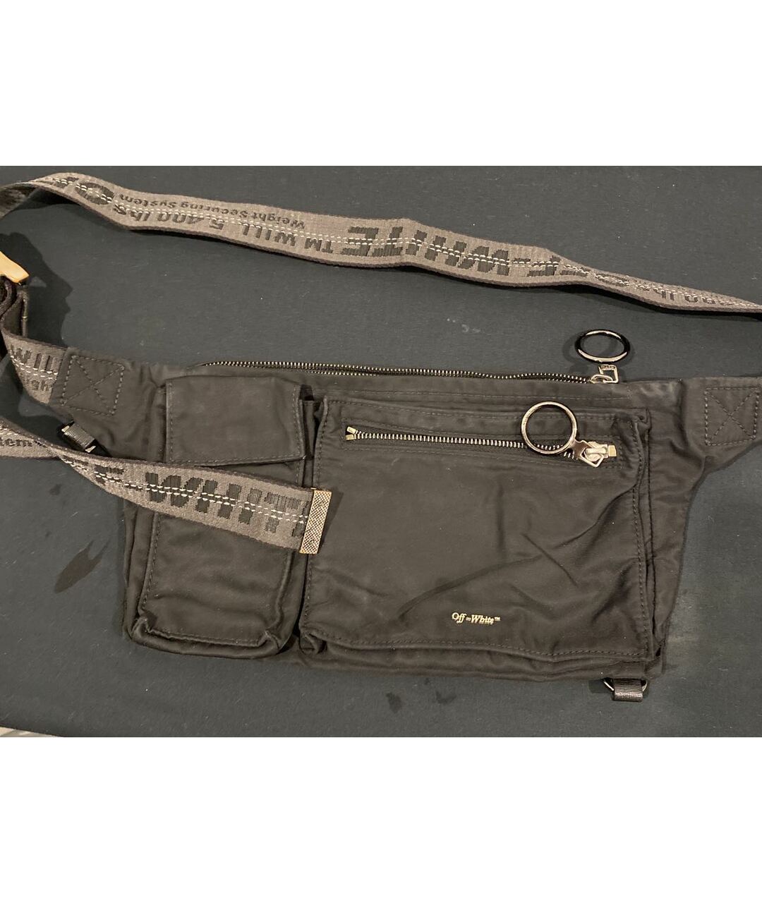 OFF-WHITE Черная синтетическая сумка на плечо, фото 2