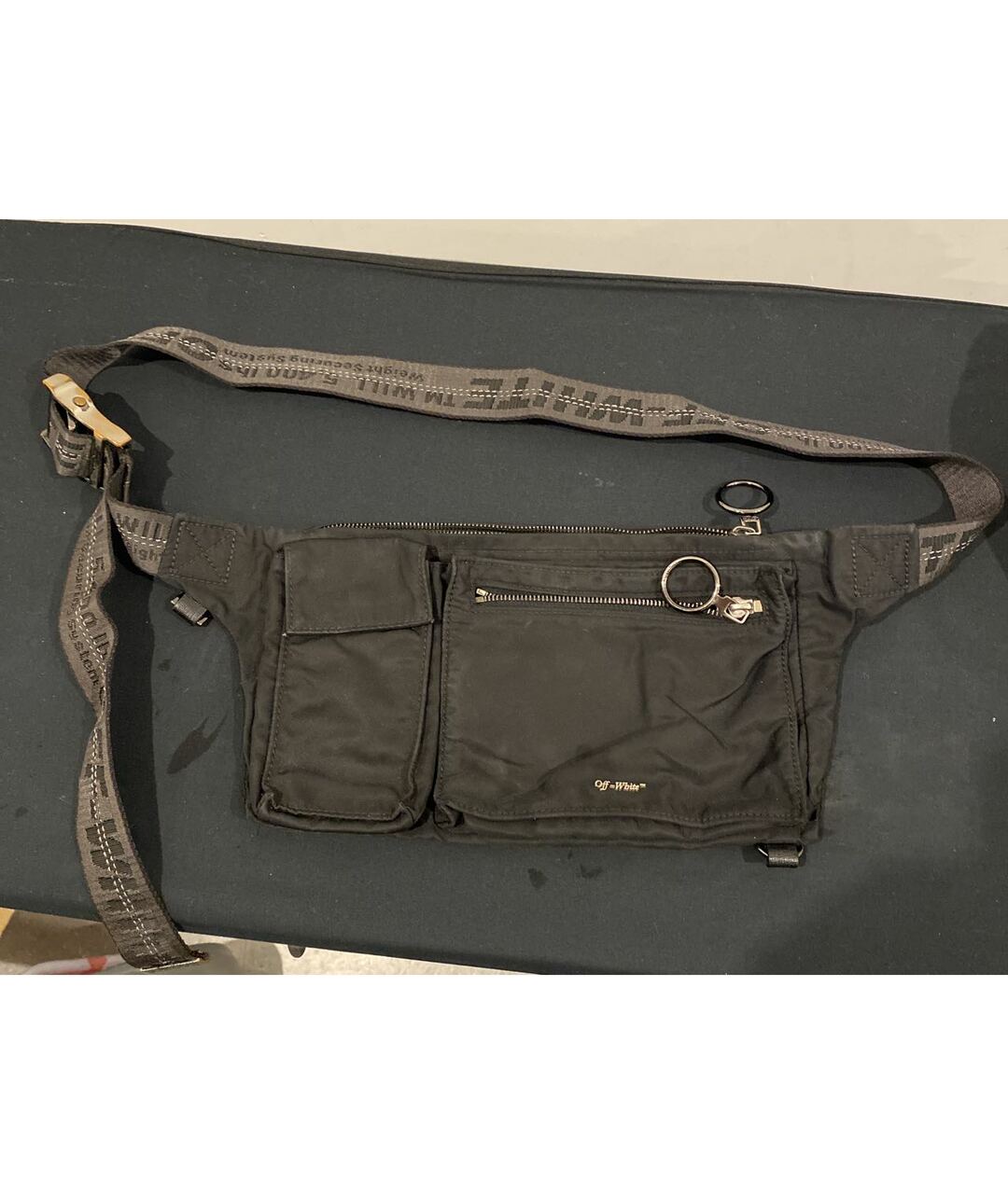 OFF-WHITE Черная синтетическая сумка на плечо, фото 6