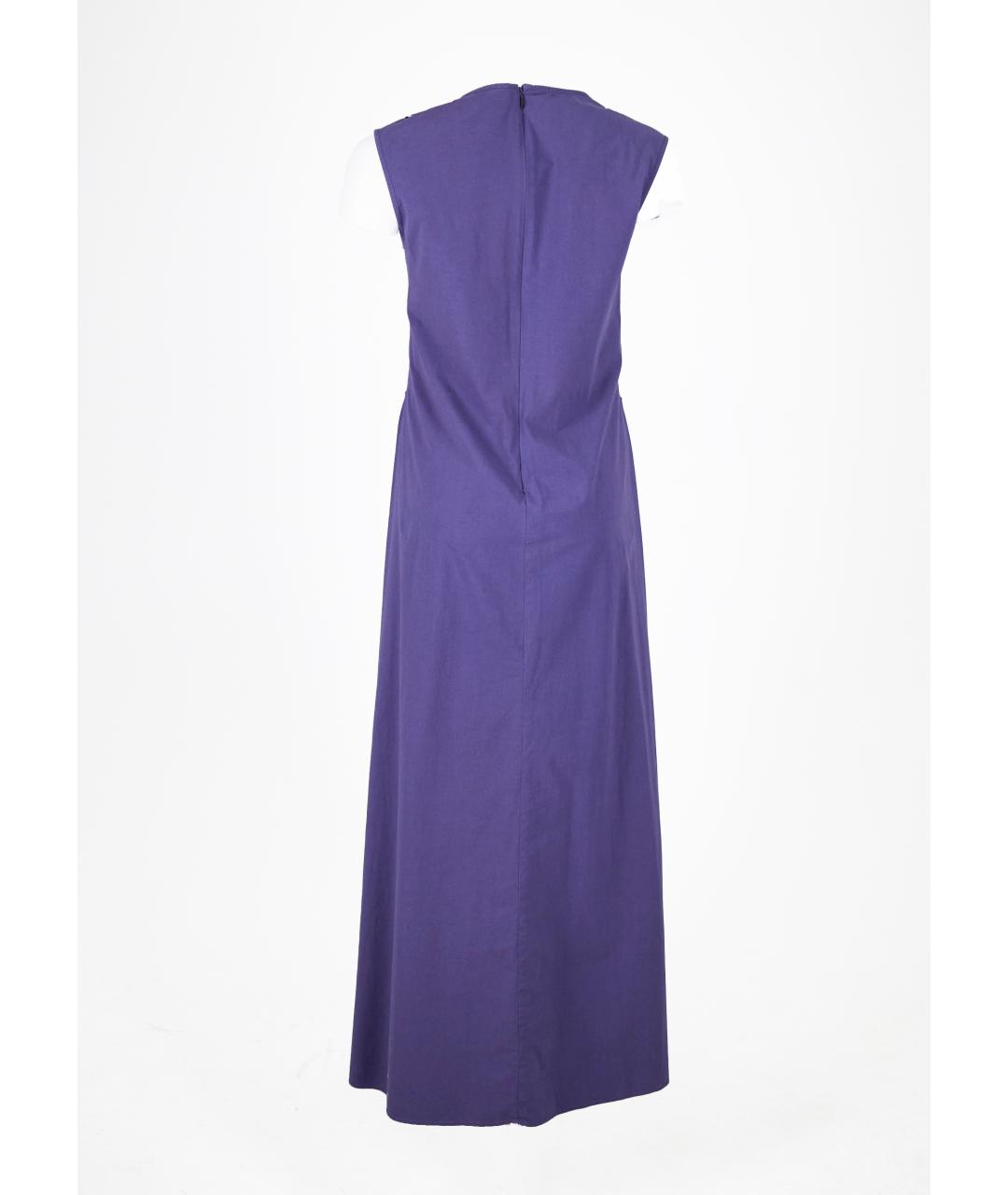 MAX MARA Фиолетовое хлопко-эластановое повседневное платье, фото 2