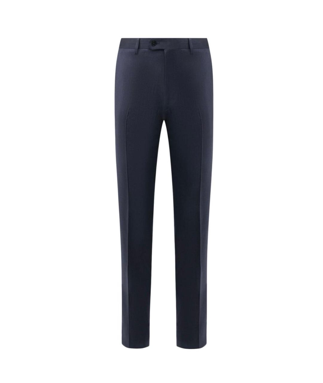 BRIONI Синие шерстяные классические брюки, фото 1