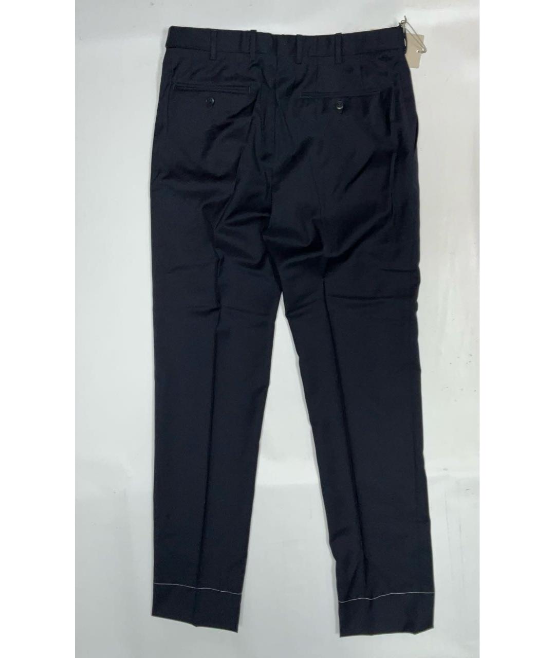 BRIONI Синие шерстяные классические брюки, фото 8