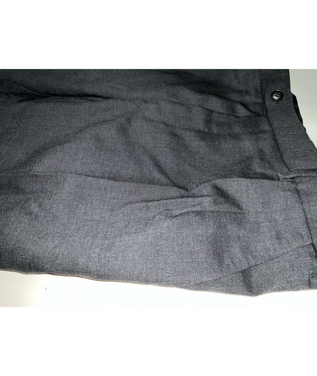BRIONI Серые шерстяные классические брюки, фото 5