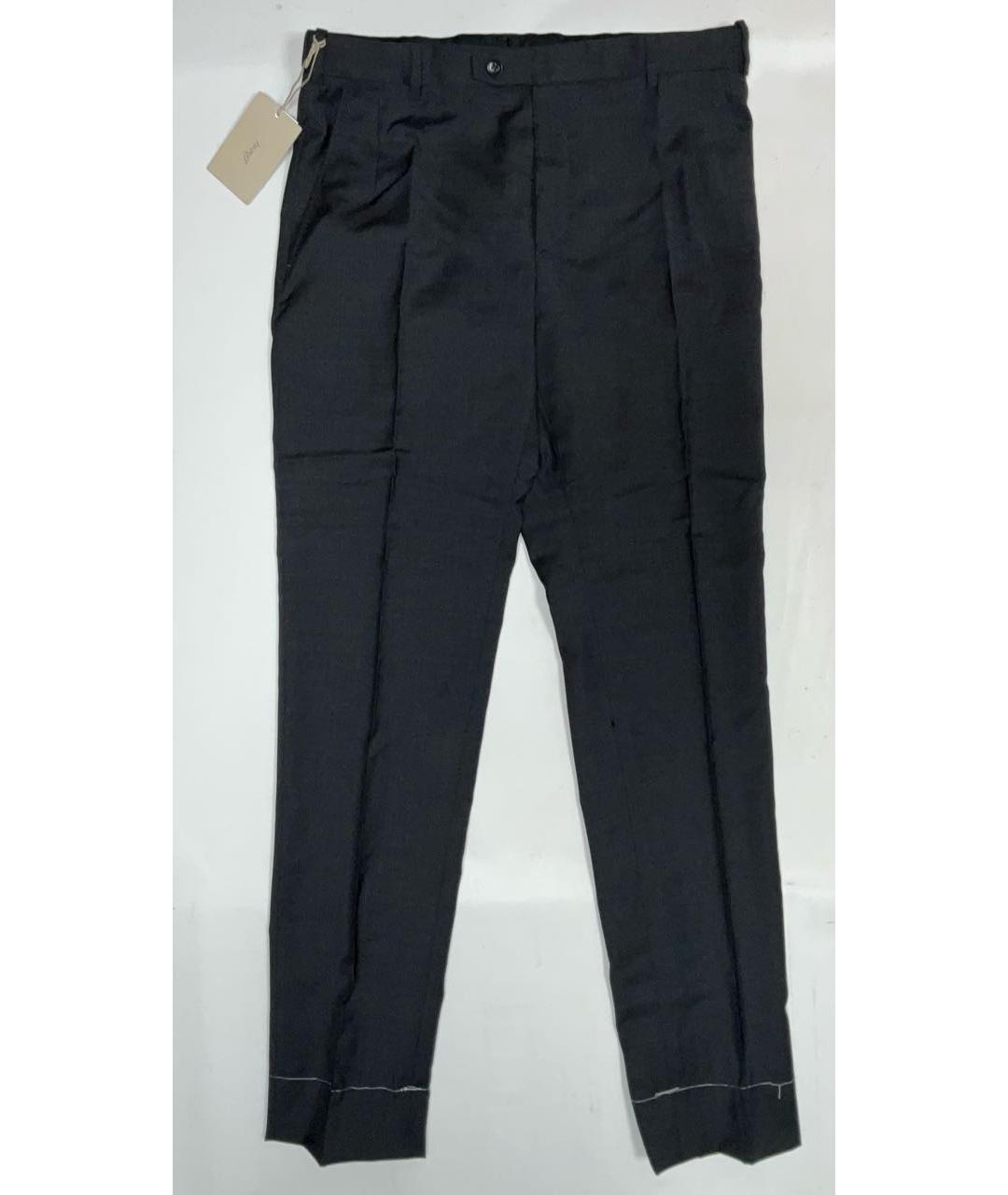 BRIONI Серые шерстяные классические брюки, фото 4