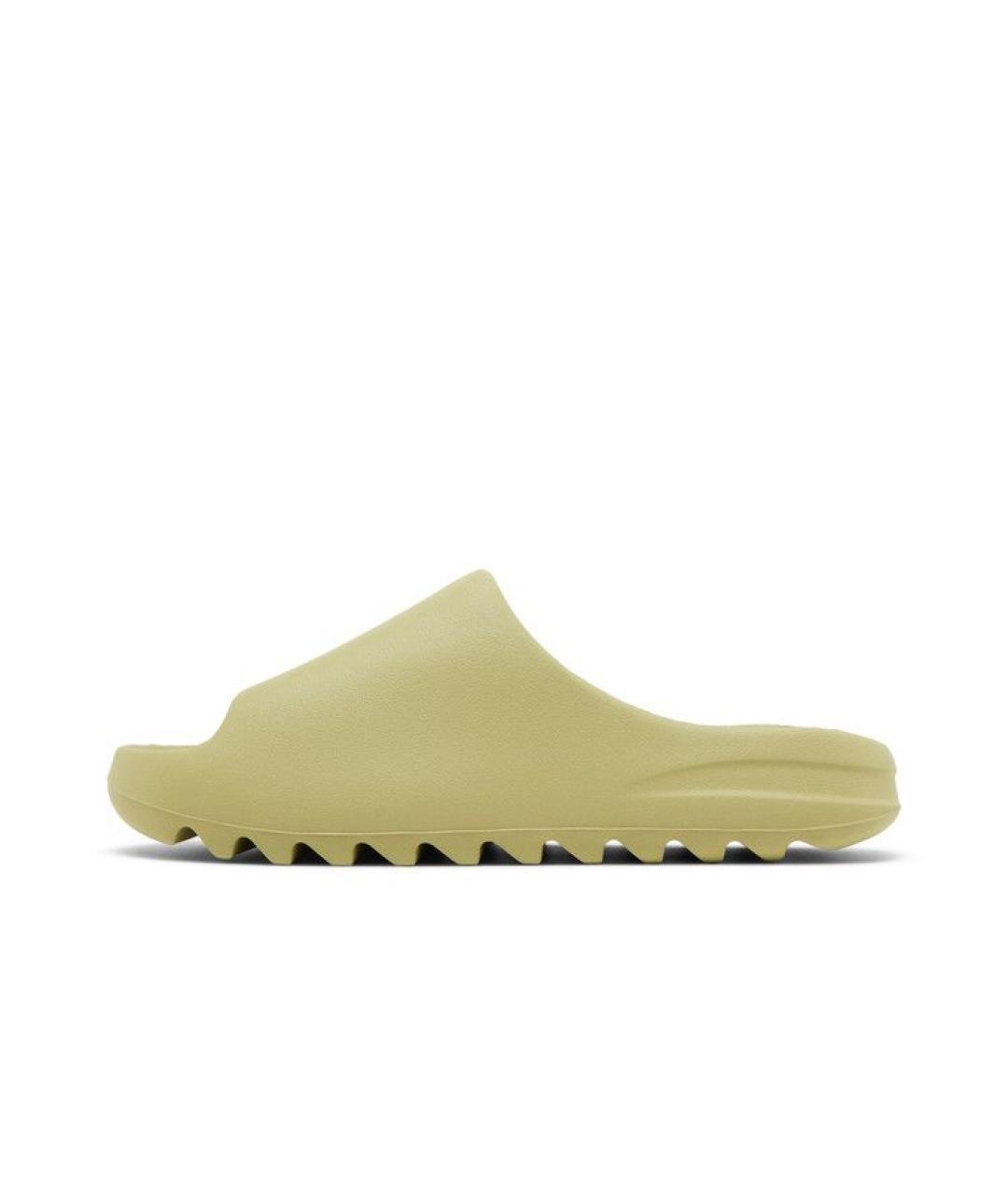 ADIDAS YEEZY Салатовые шлепанцы, фото 3