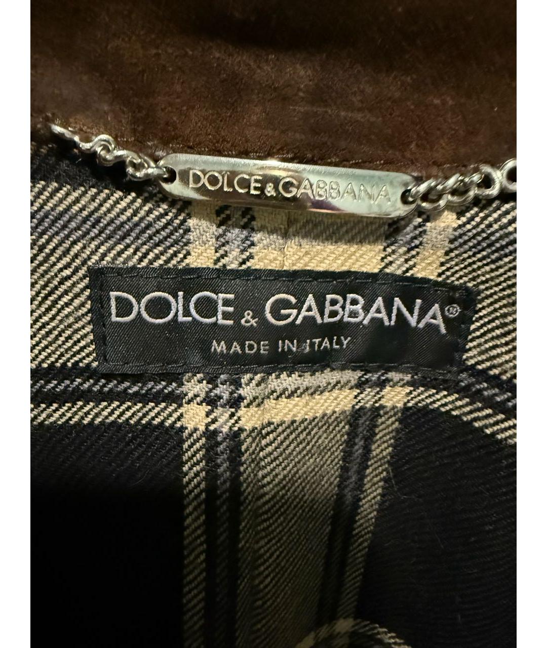 DOLCE&GABBANA Коричневый замшевый тренч/плащ, фото 3