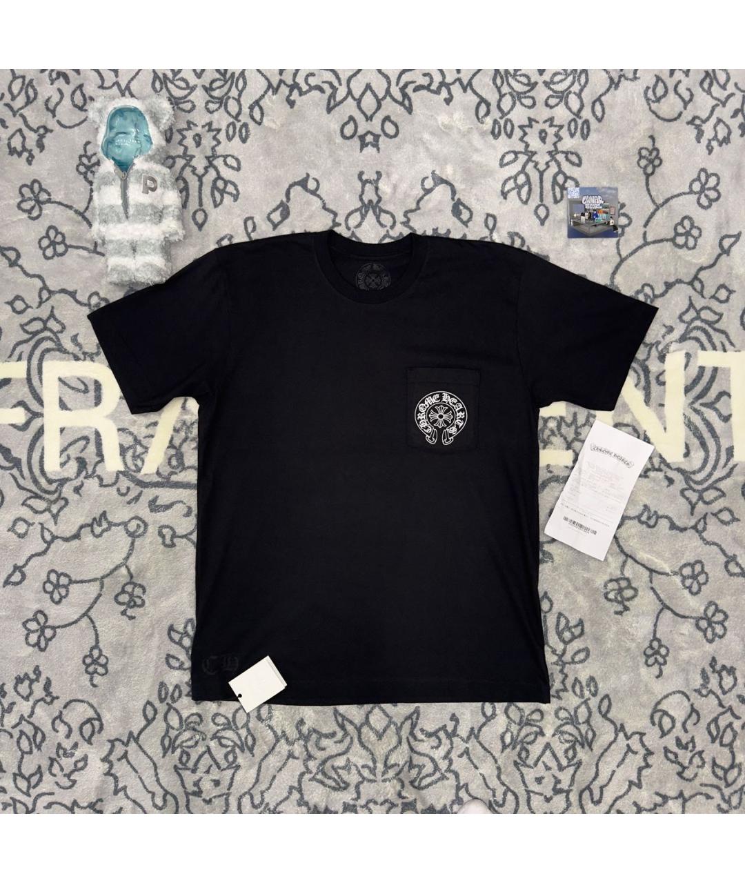 CHROME HEARTS Черная хлопковая футболка, фото 9
