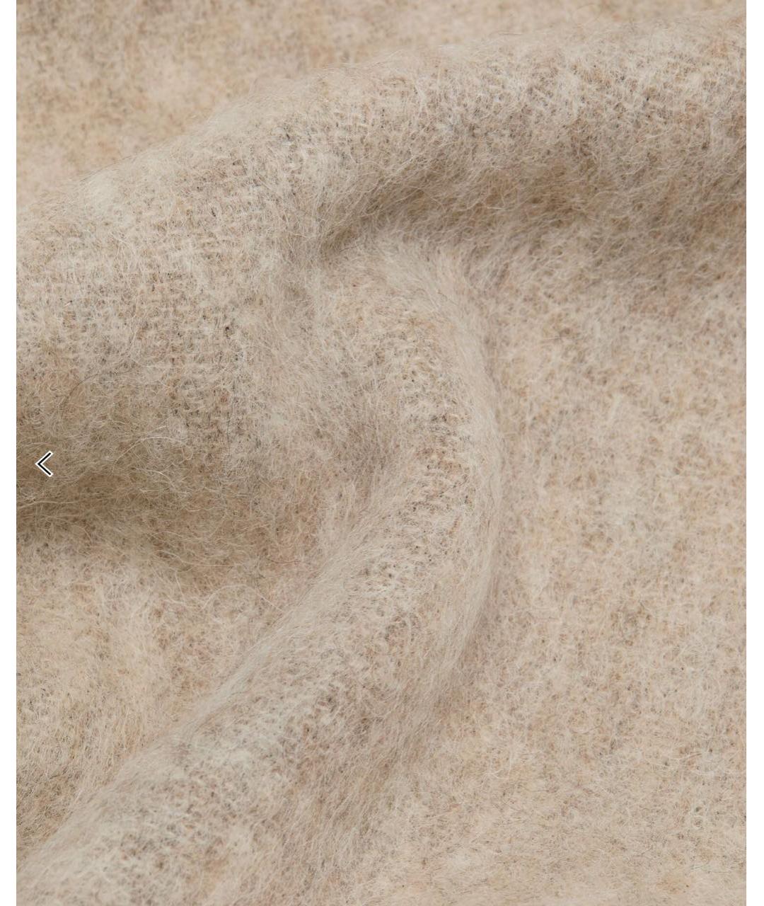 ACNE STUDIOS Бежевый шерстяной шарф, фото 3