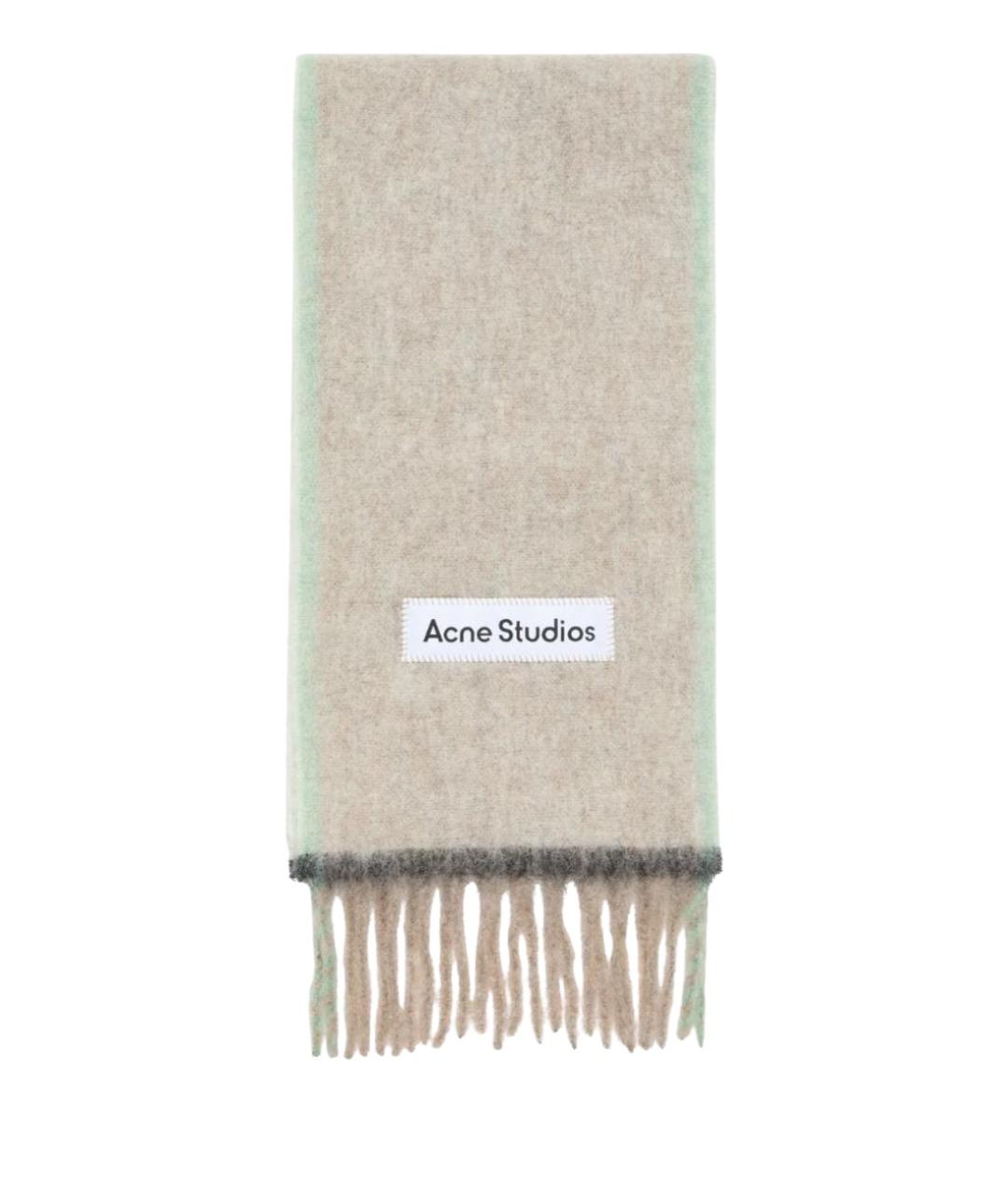ACNE STUDIOS Бежевый шерстяной шарф, фото 1