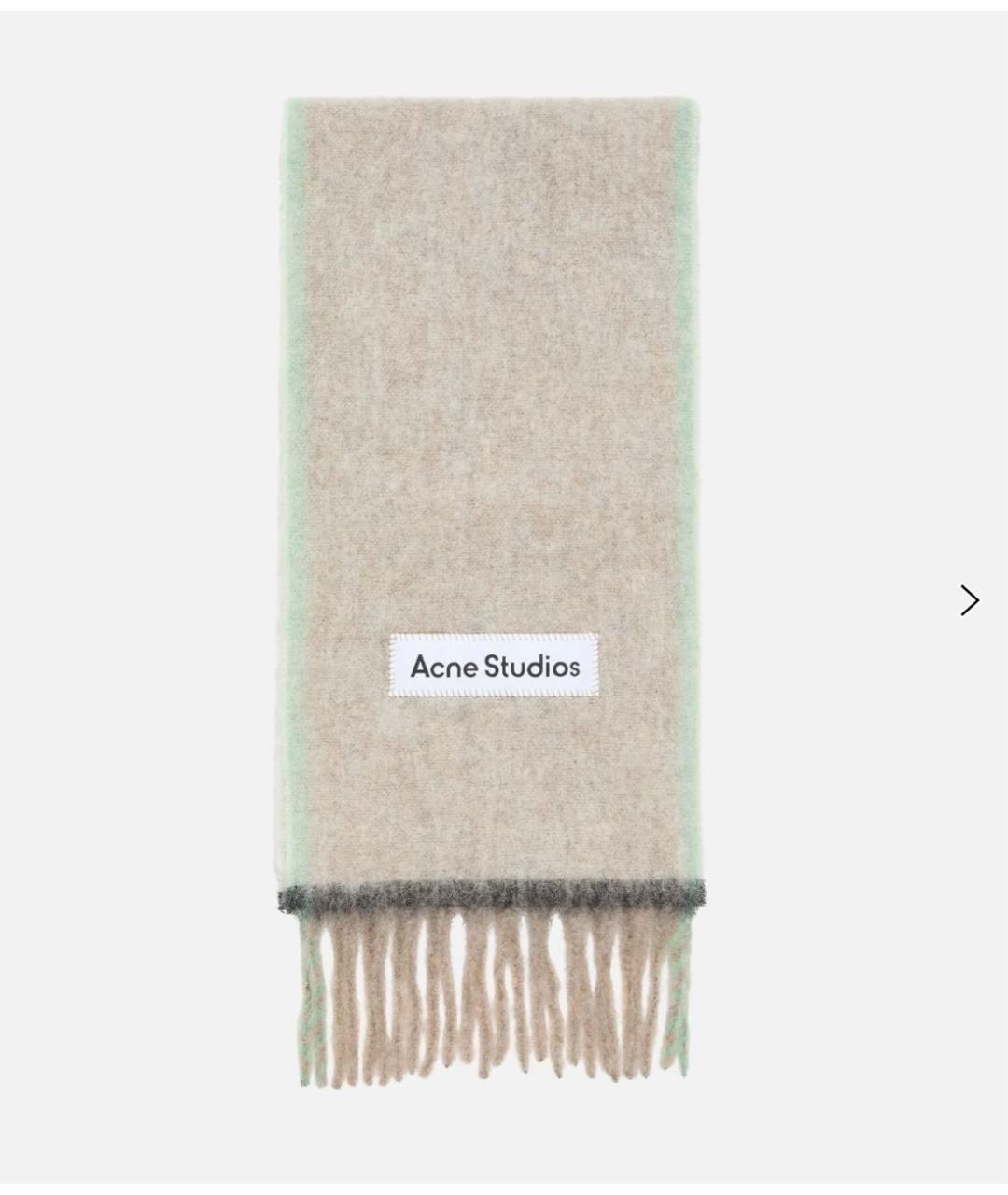ACNE STUDIOS Бежевый шерстяной шарф, фото 5