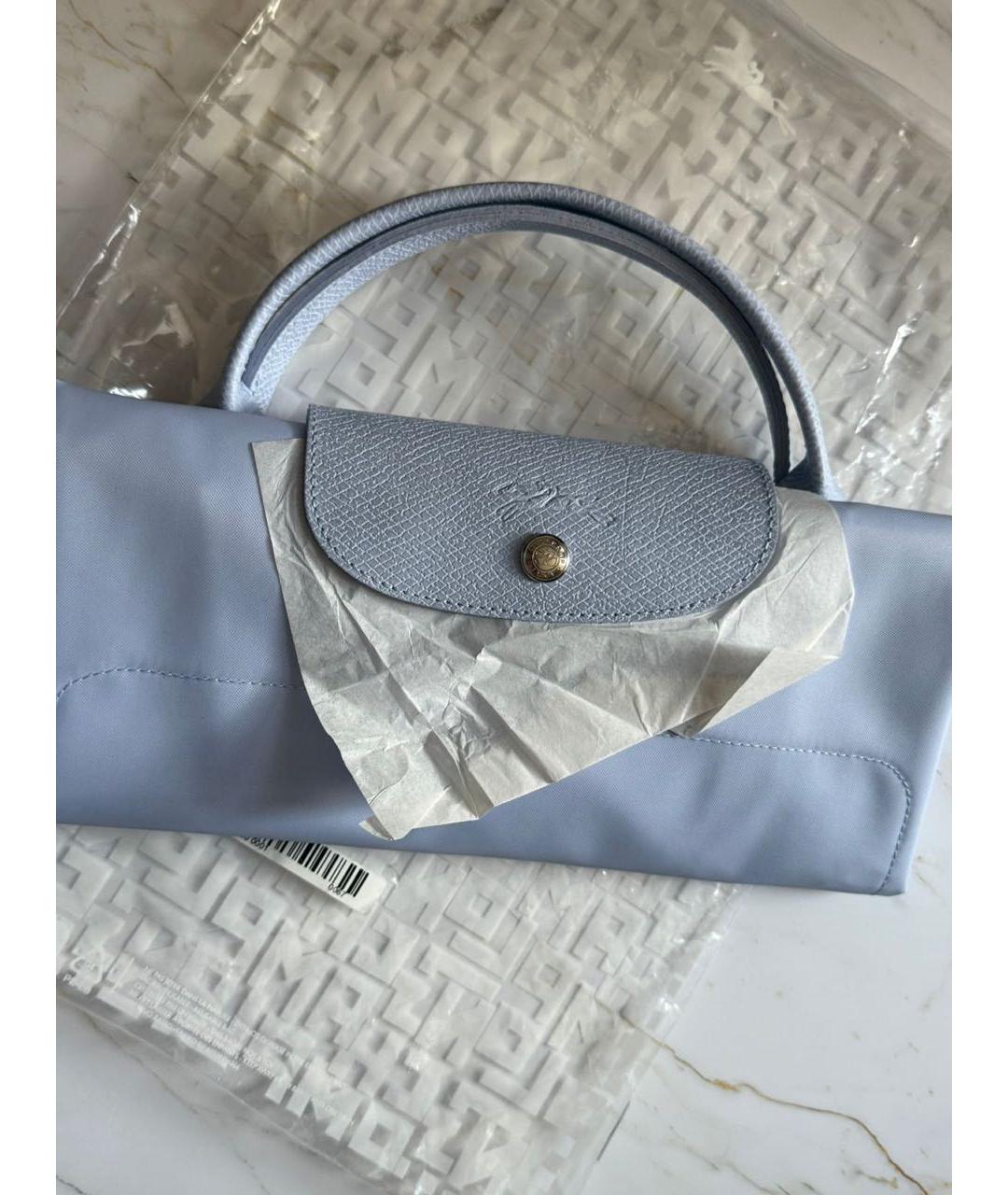 LONGCHAMP Голубая сумка с короткими ручками, фото 2