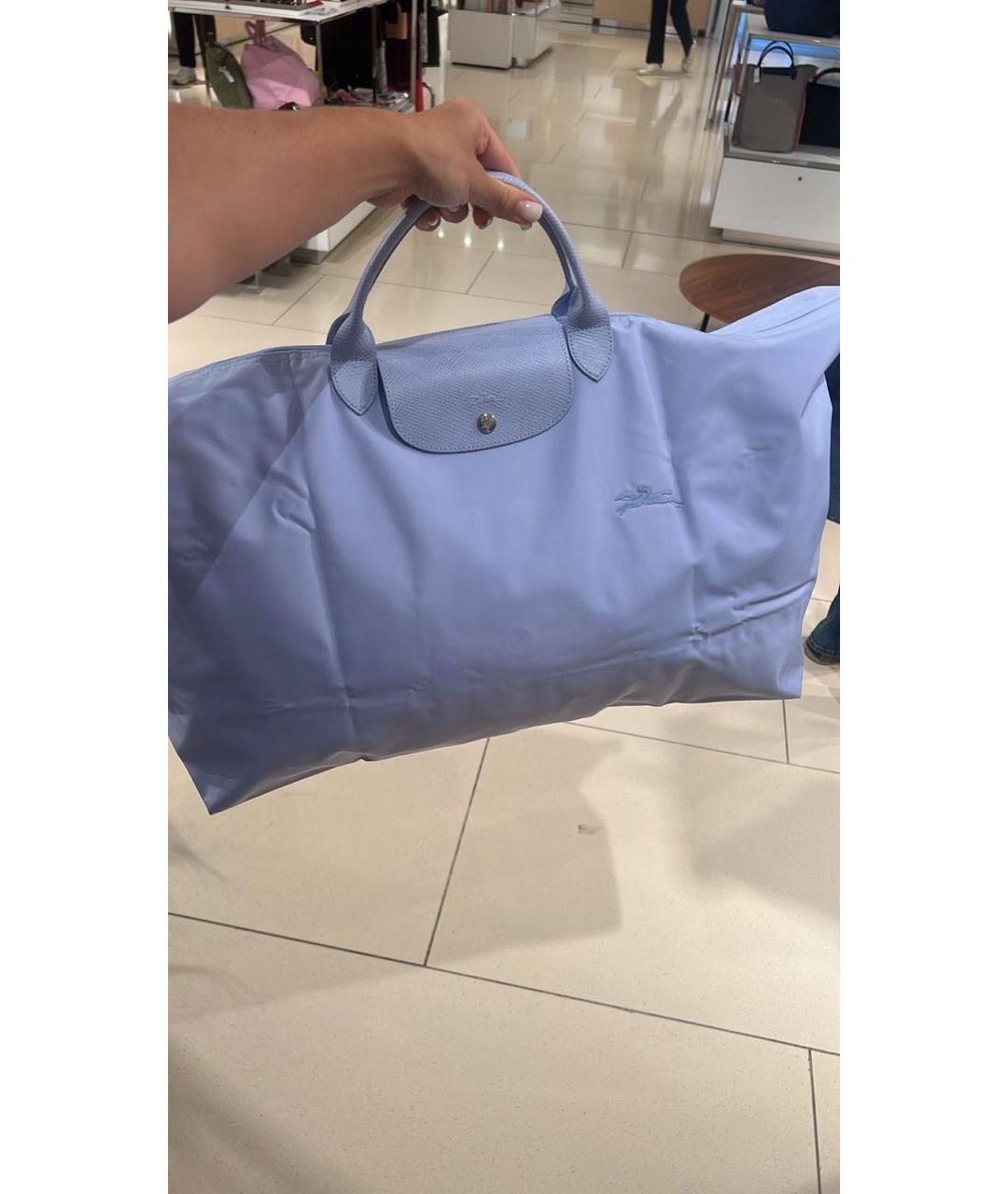 LONGCHAMP Голубая сумка с короткими ручками, фото 7