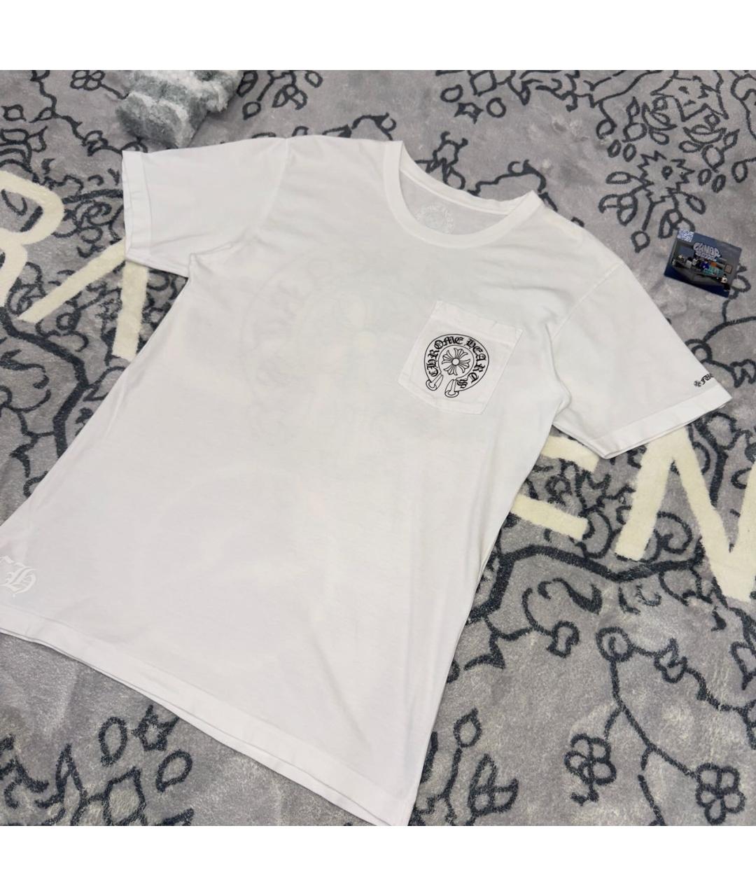 CHROME HEARTS Белая хлопковая футболка, фото 3
