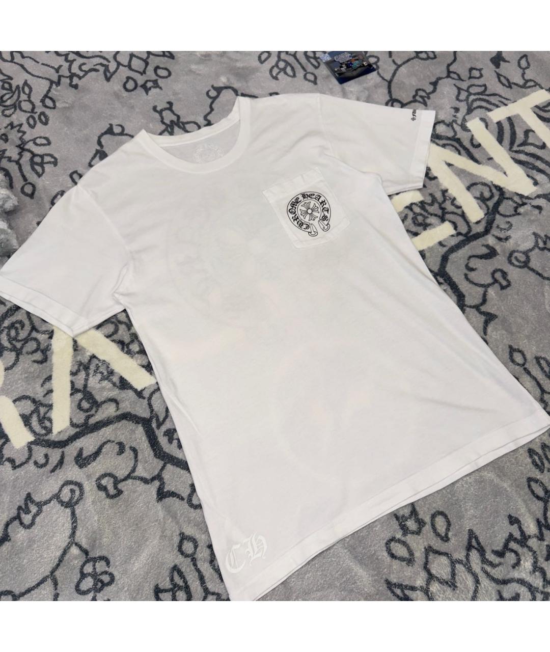 CHROME HEARTS Белая хлопковая футболка, фото 4