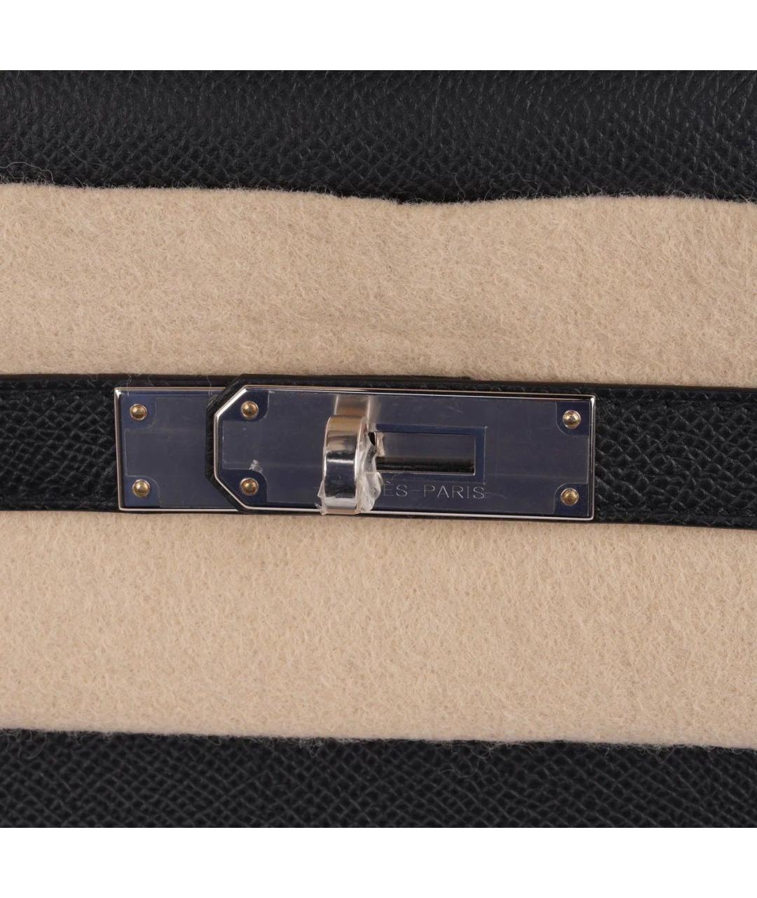 HERMES Черный кожаный портфель, фото 4