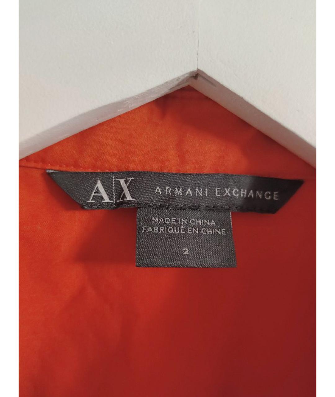 ARMANI EXCHANGE Красное хлопковое повседневное платье, фото 5