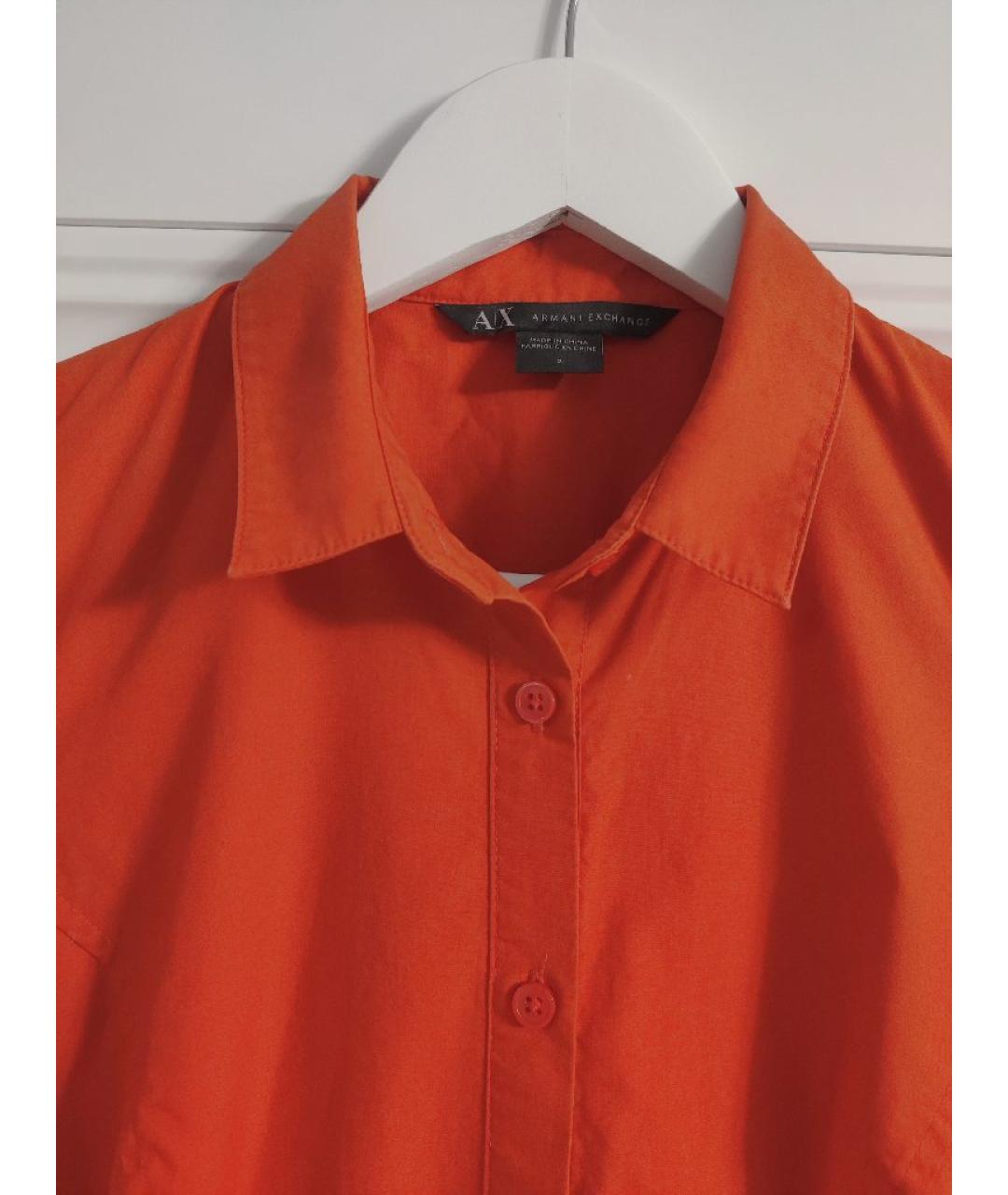 ARMANI EXCHANGE Красное хлопковое повседневное платье, фото 3