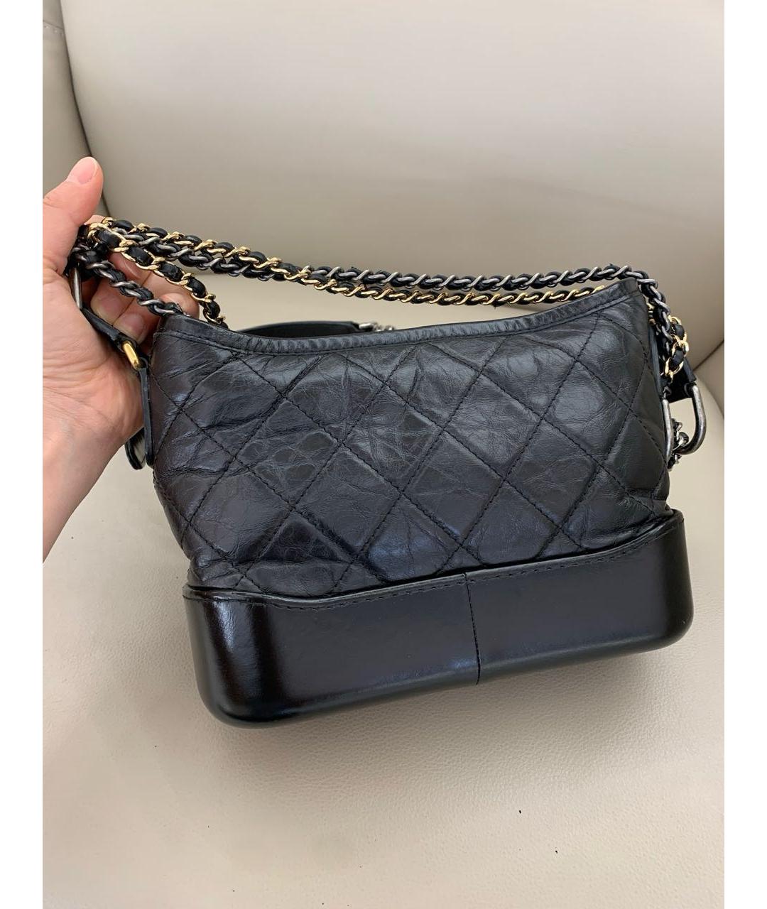CHANEL Черная кожаная сумка через плечо, фото 4