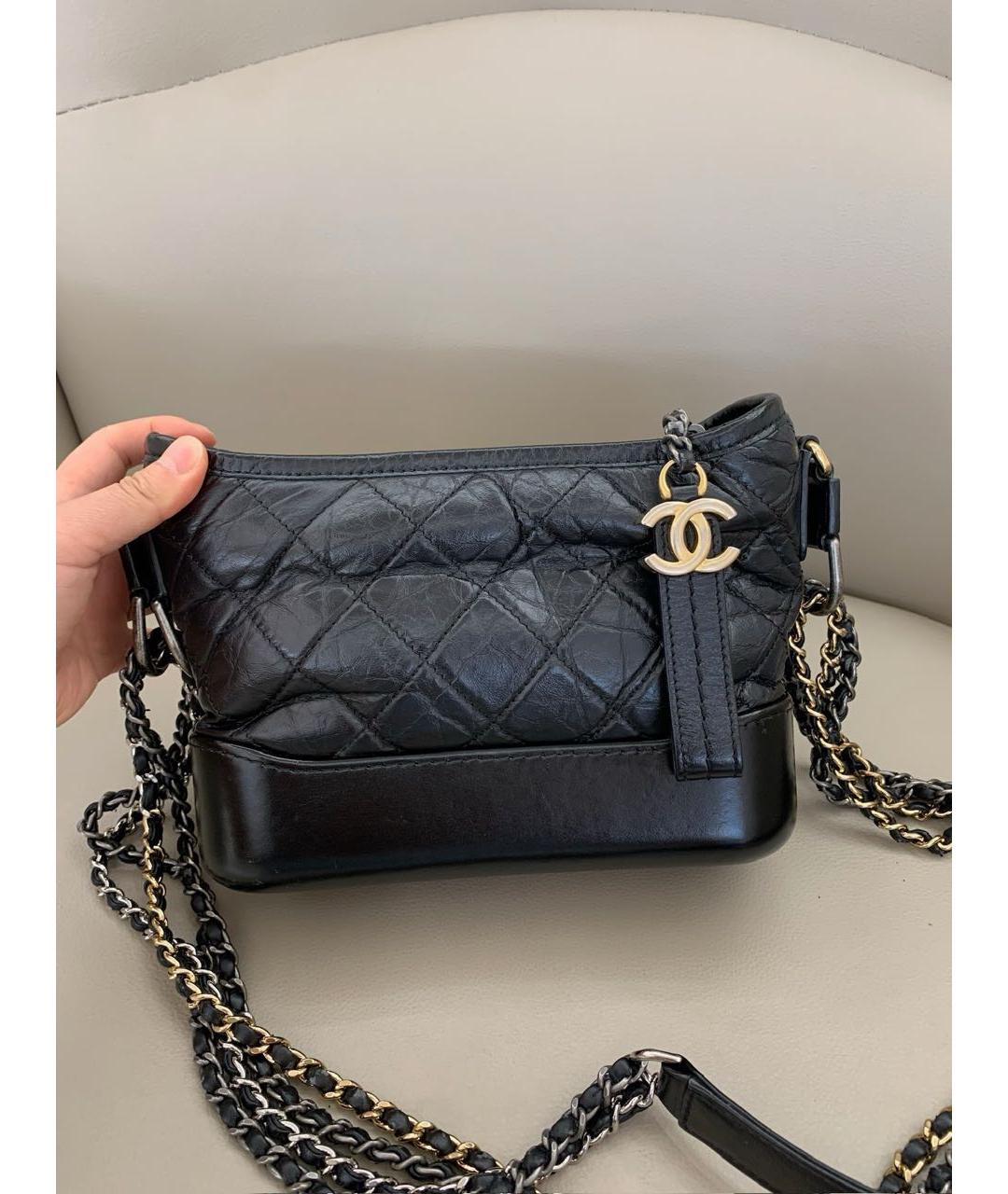 CHANEL Черная кожаная сумка через плечо, фото 3