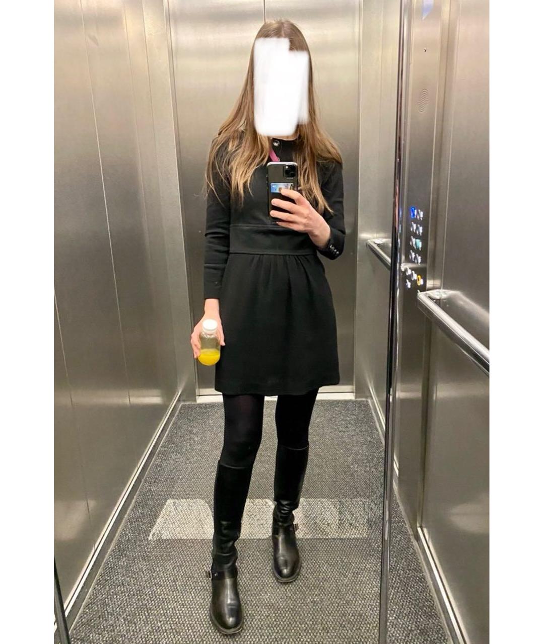 BURBERRY Черное повседневное платье, фото 6