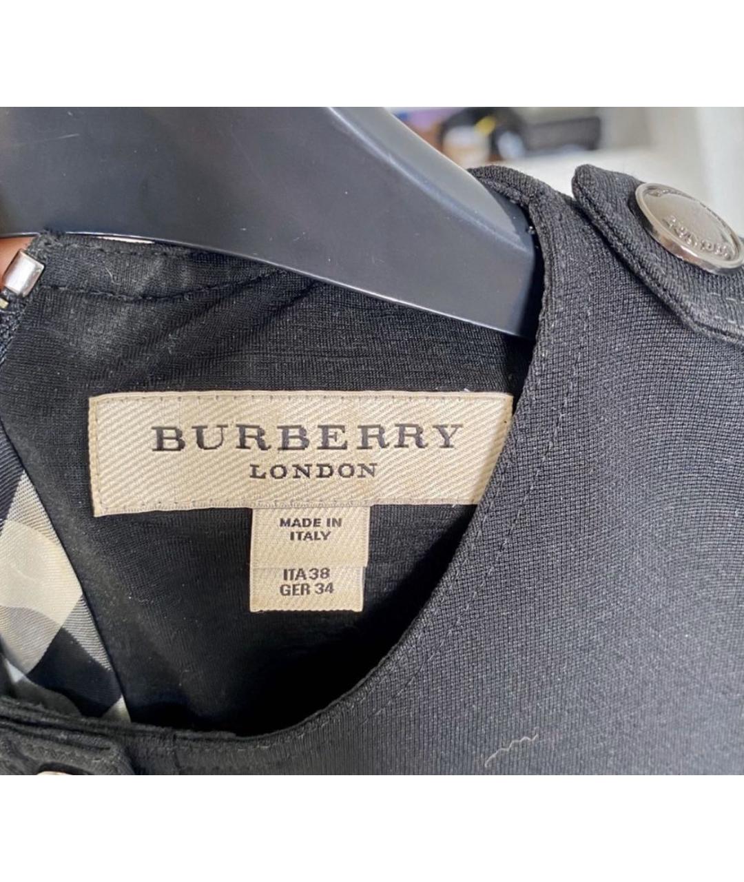 BURBERRY Черное повседневное платье, фото 3