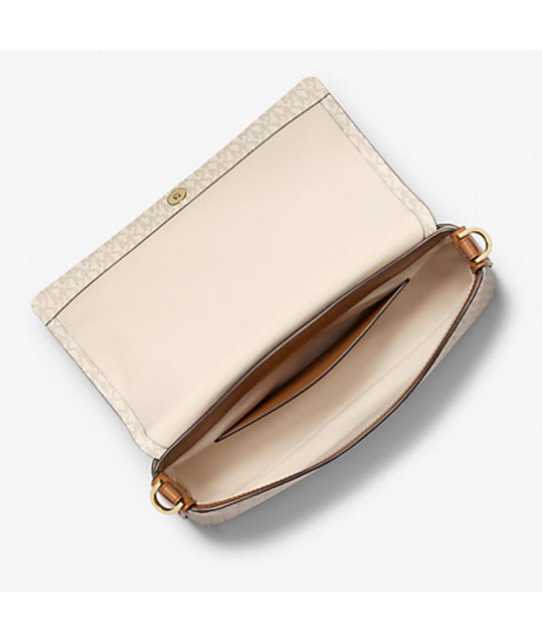 MICHAEL KORS Белая кожаная сумка через плечо, фото 2