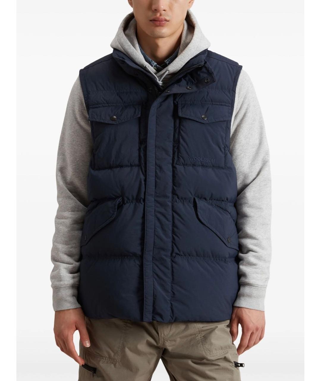 WOOLRICH Темно-синий жилет, фото 2