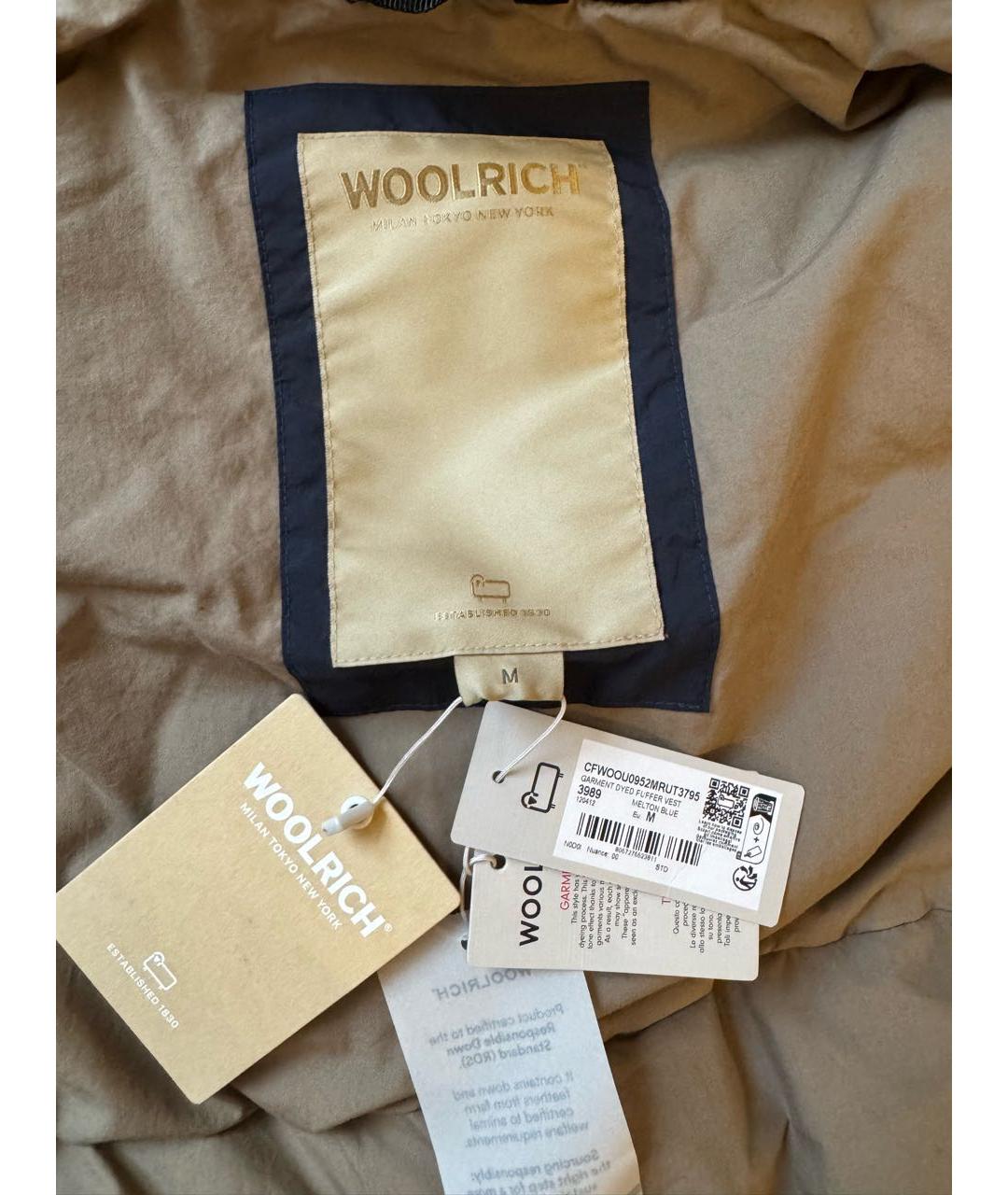 WOOLRICH Темно-синий жилет, фото 7