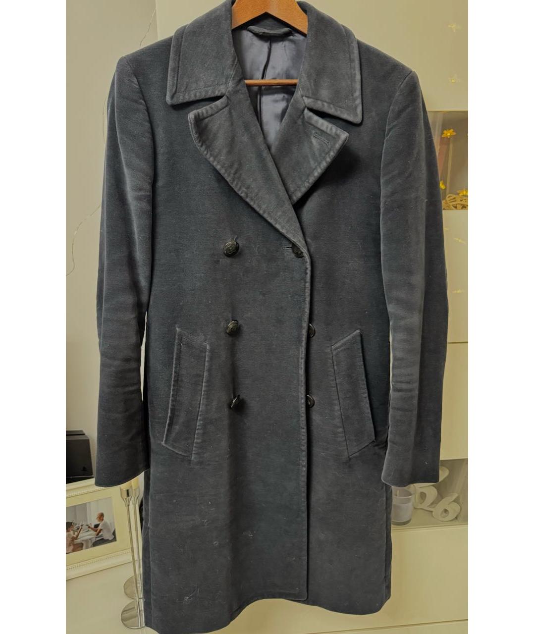 PAUL SMITH Темно-синее хлопковое пальто, фото 6