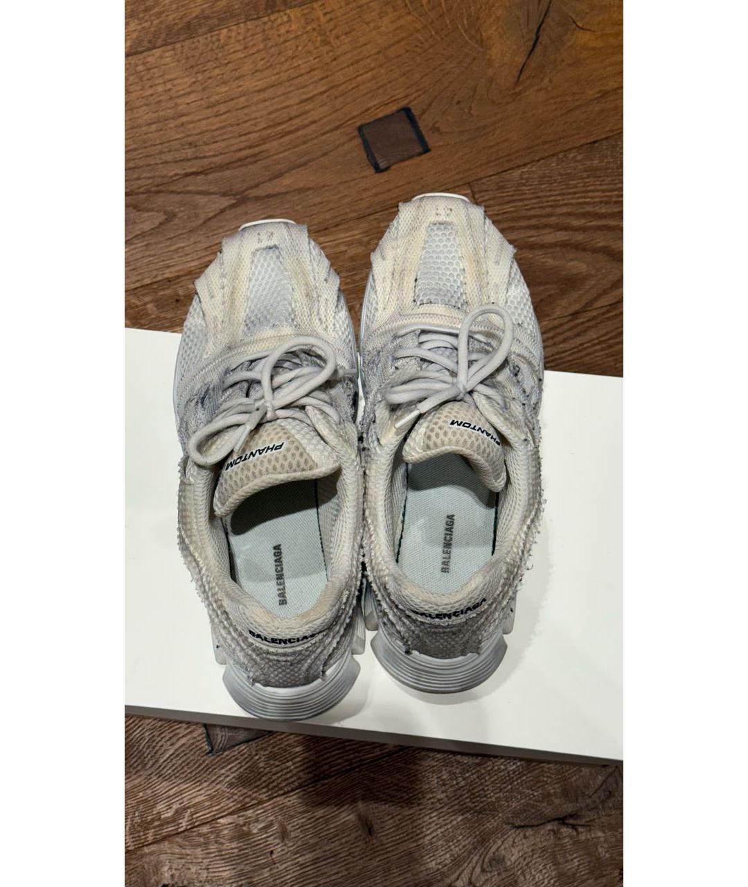 BALENCIAGA Серые текстильные низкие кроссовки / кеды, фото 3