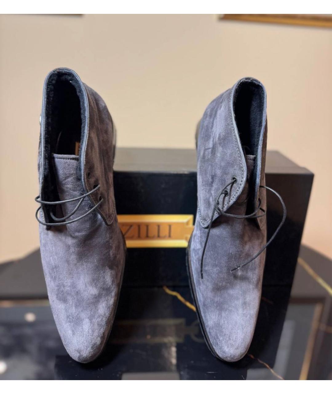 ZILLI Замшевые высокие ботинки, фото 7