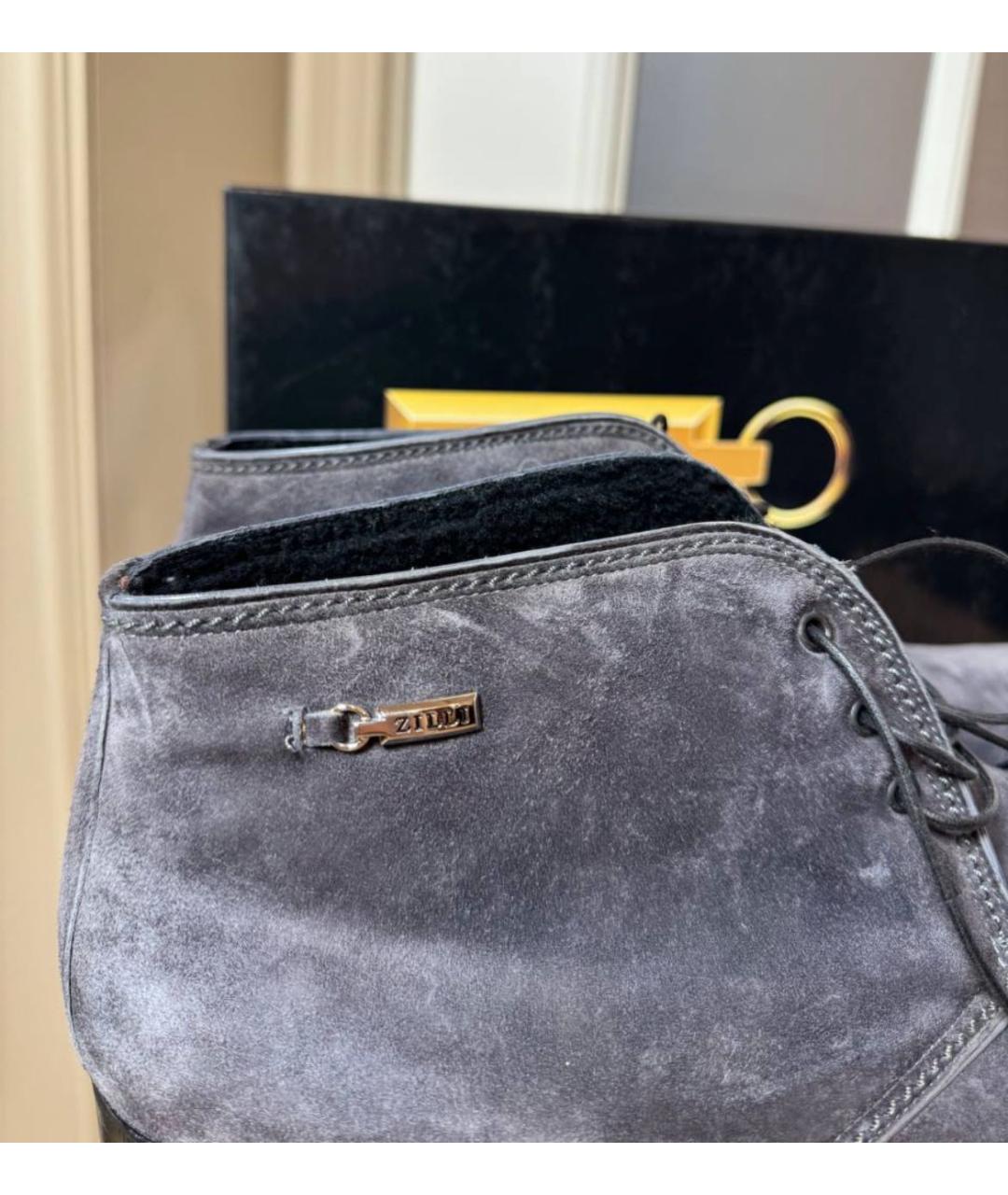 ZILLI Замшевые высокие ботинки, фото 5