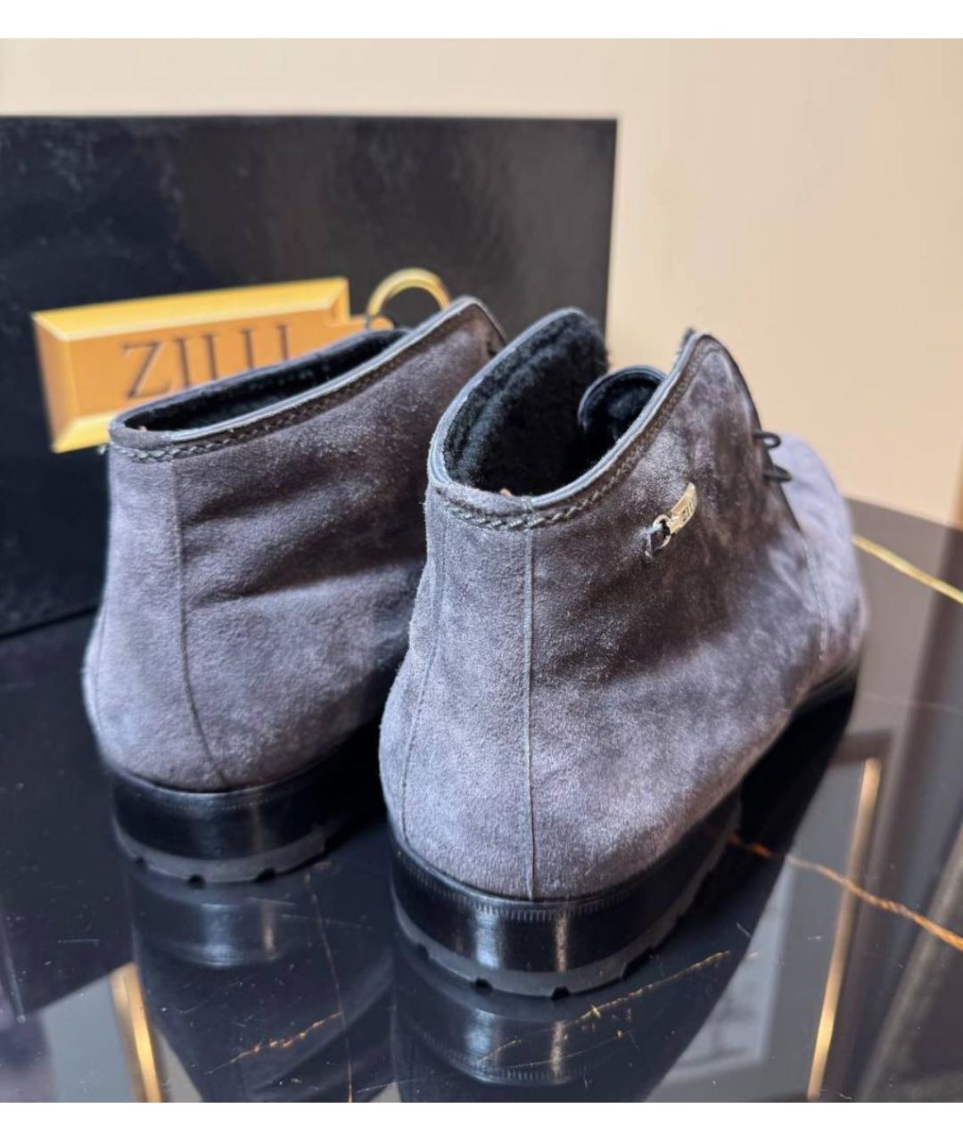 ZILLI Замшевые высокие ботинки, фото 4